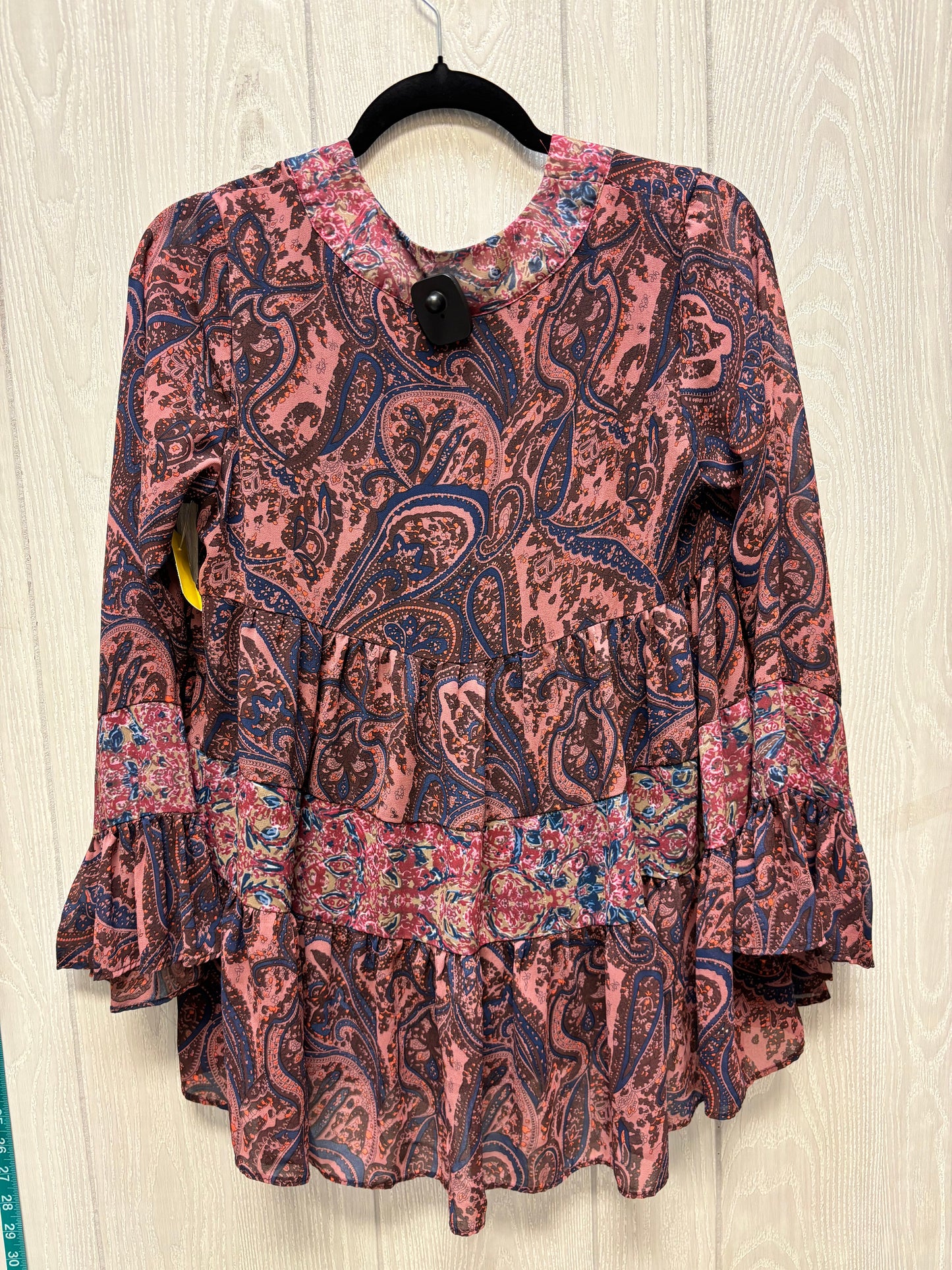 Blouse Long Sleeve By Altard State In Paisley Print, Size: S