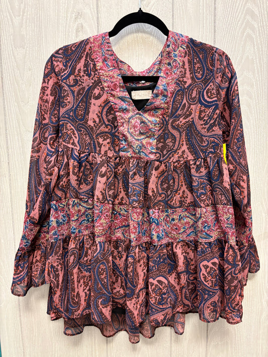 Blouse Long Sleeve By Altard State In Paisley Print, Size: S