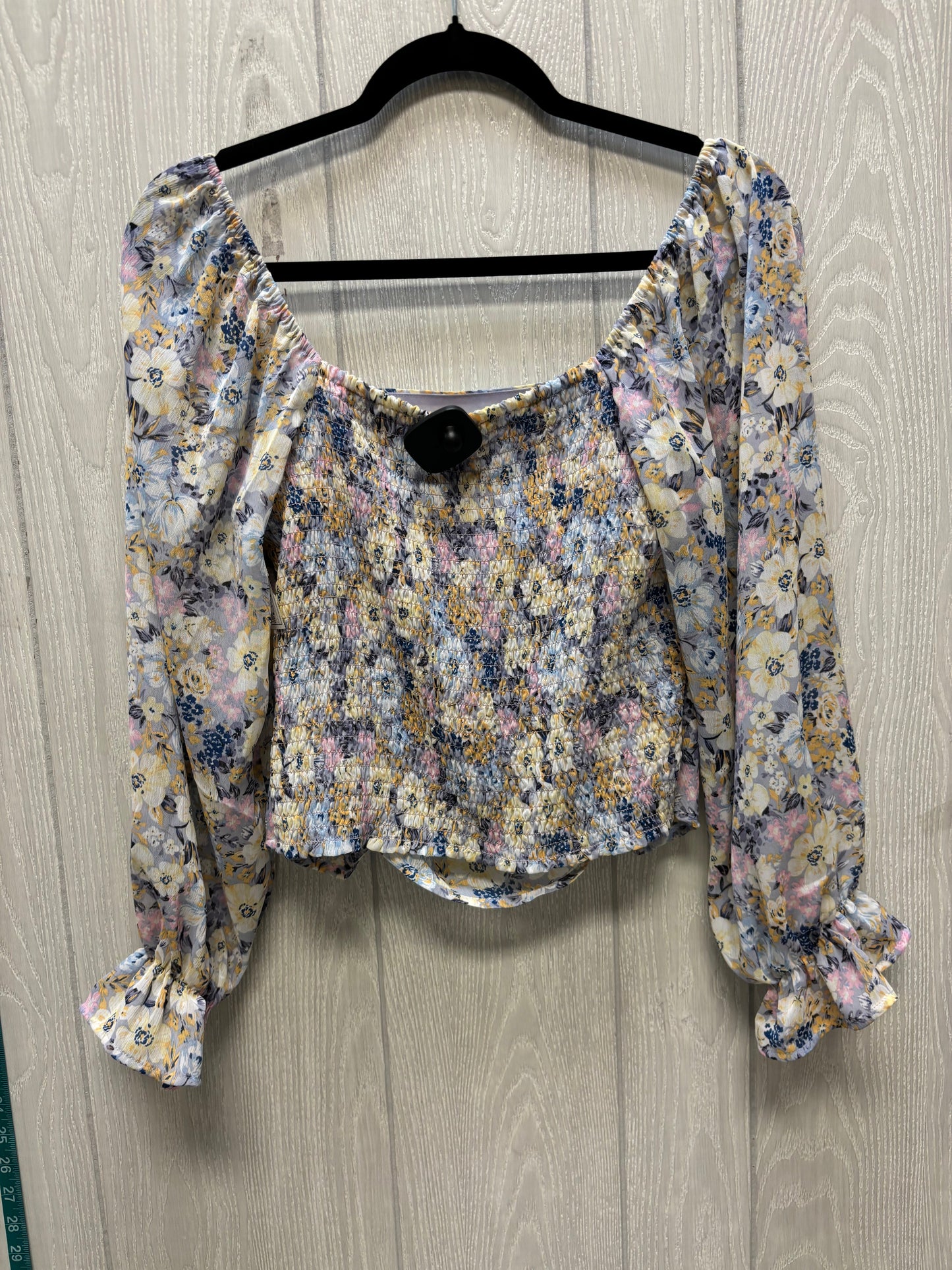 Blouse Long Sleeve By Pleione In Floral Print, Size: S