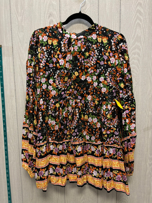 Tunic Long Sleeve By Easel In Floral Print, Size: M