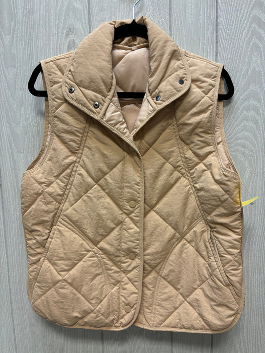 Vest Puffer & Quilted By Clothes Mentor In Tan, Size: M