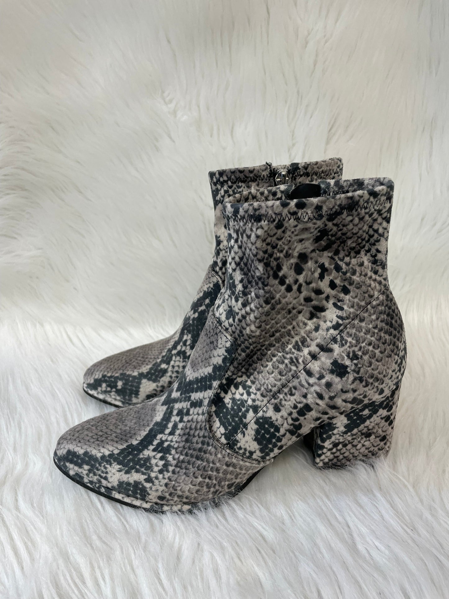 Boots Ankle Heels By Marc Fisher In Snakeskin Print, Size: 6