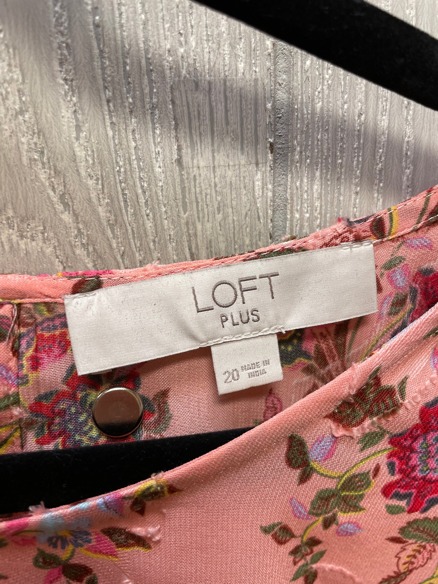 Blouse Long Sleeve By Loft In Floral Print, Size: 1x