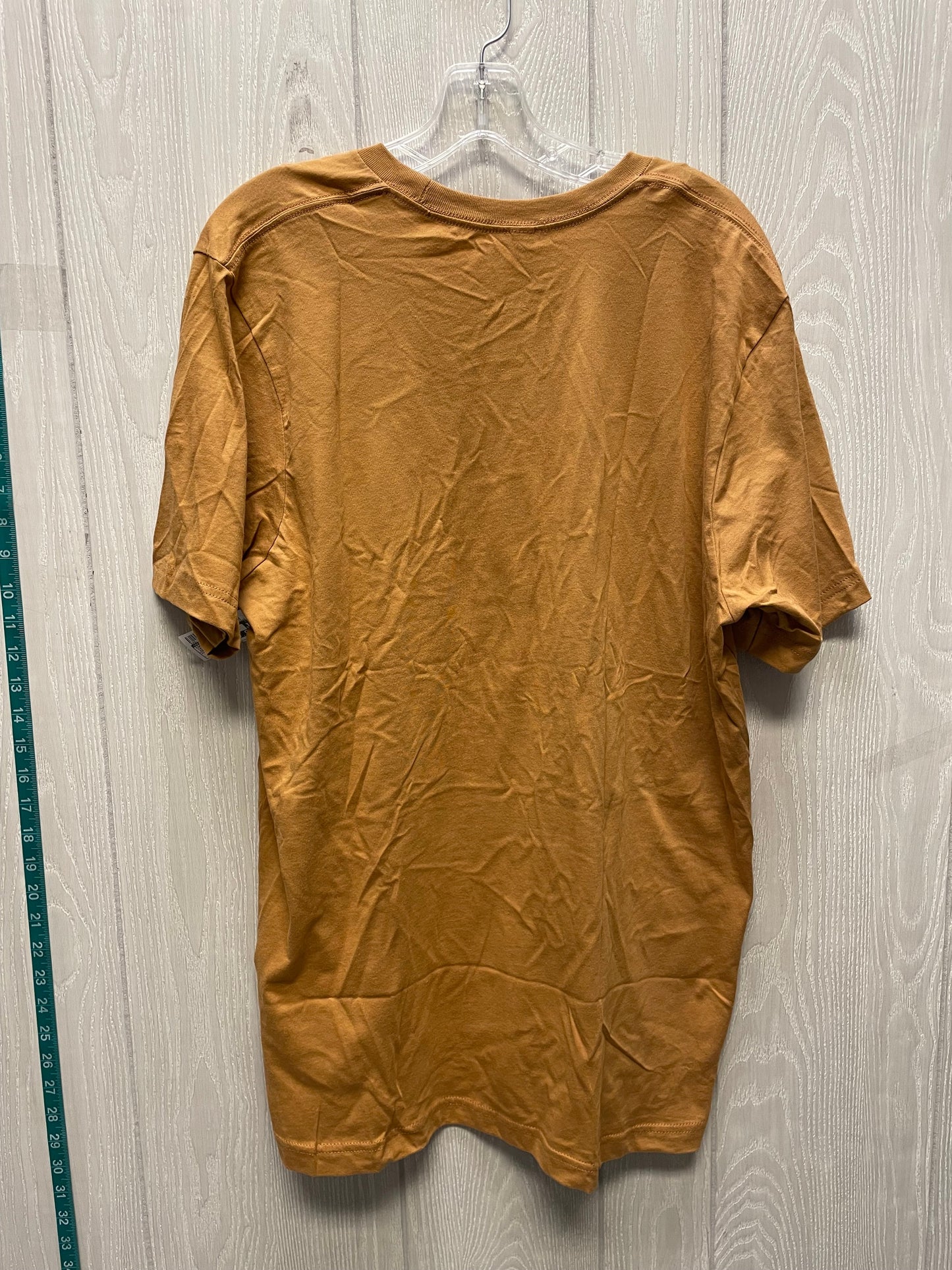 Top Short Sleeve By Bella + Canvas In Tan, Size: Xl