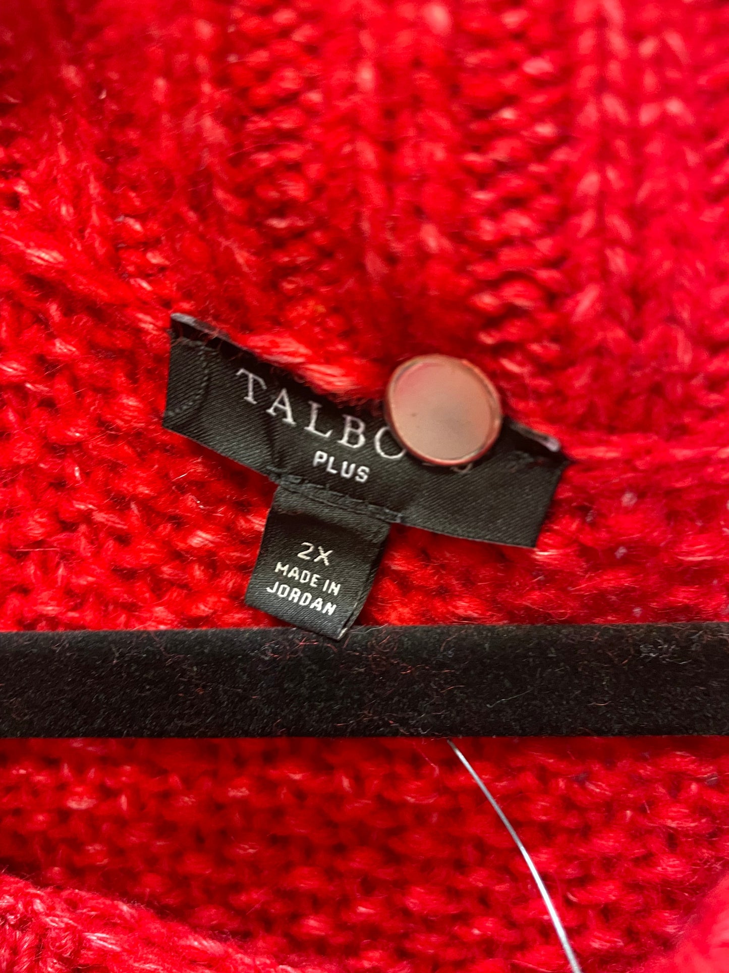 Sweater By Talbots In Red, Size: 2x