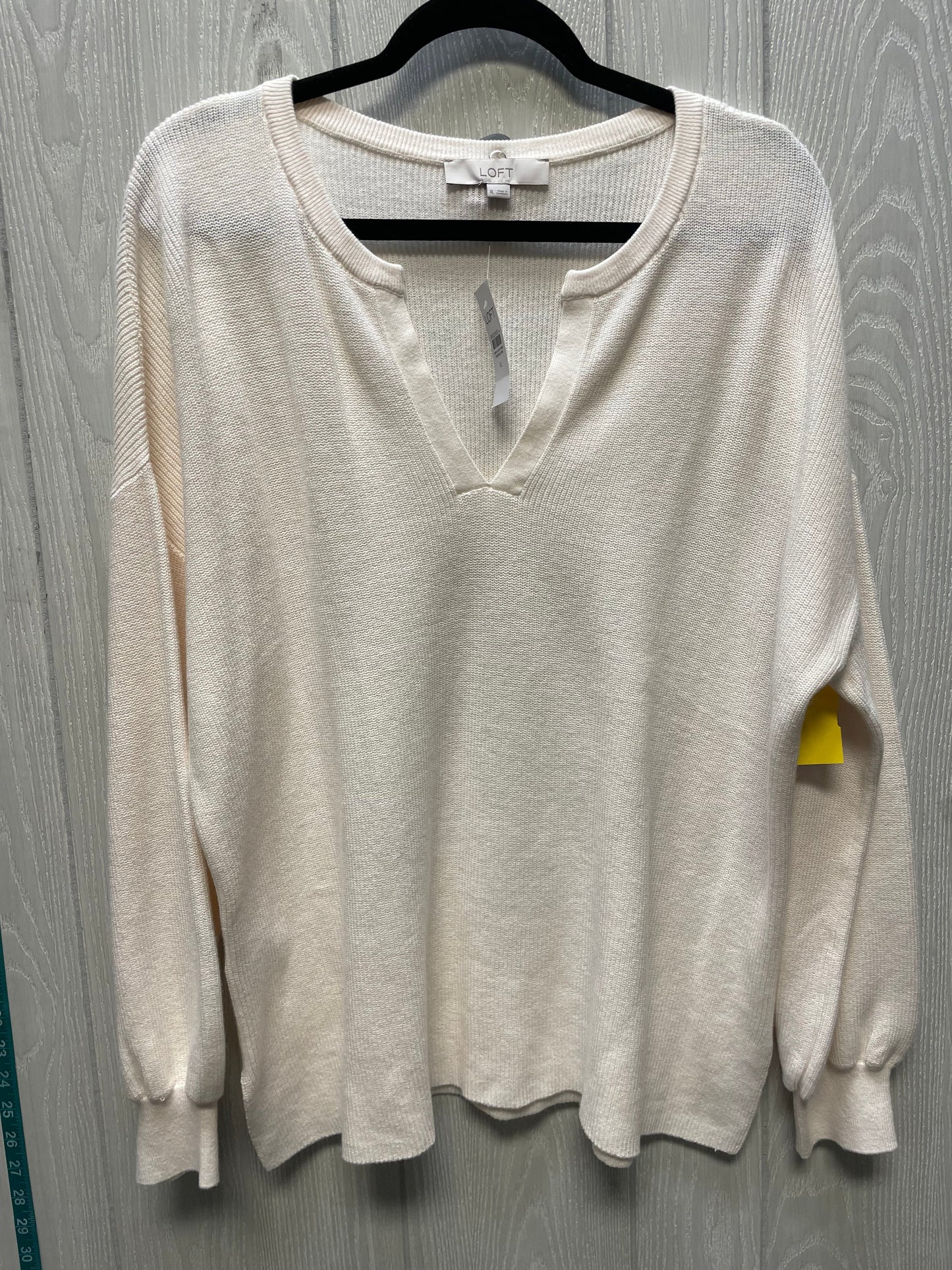 Sweater By Loft In Cream, Size: Xl