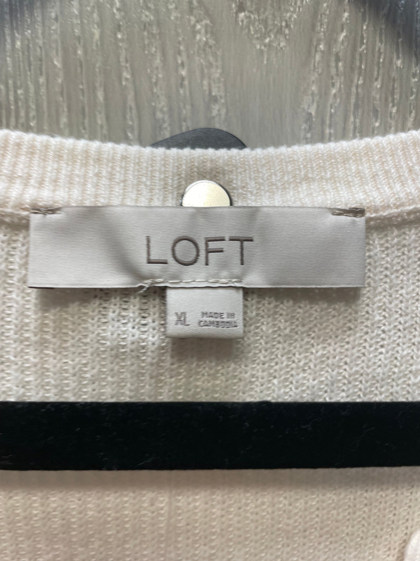 Sweater By Loft In Cream, Size: Xl