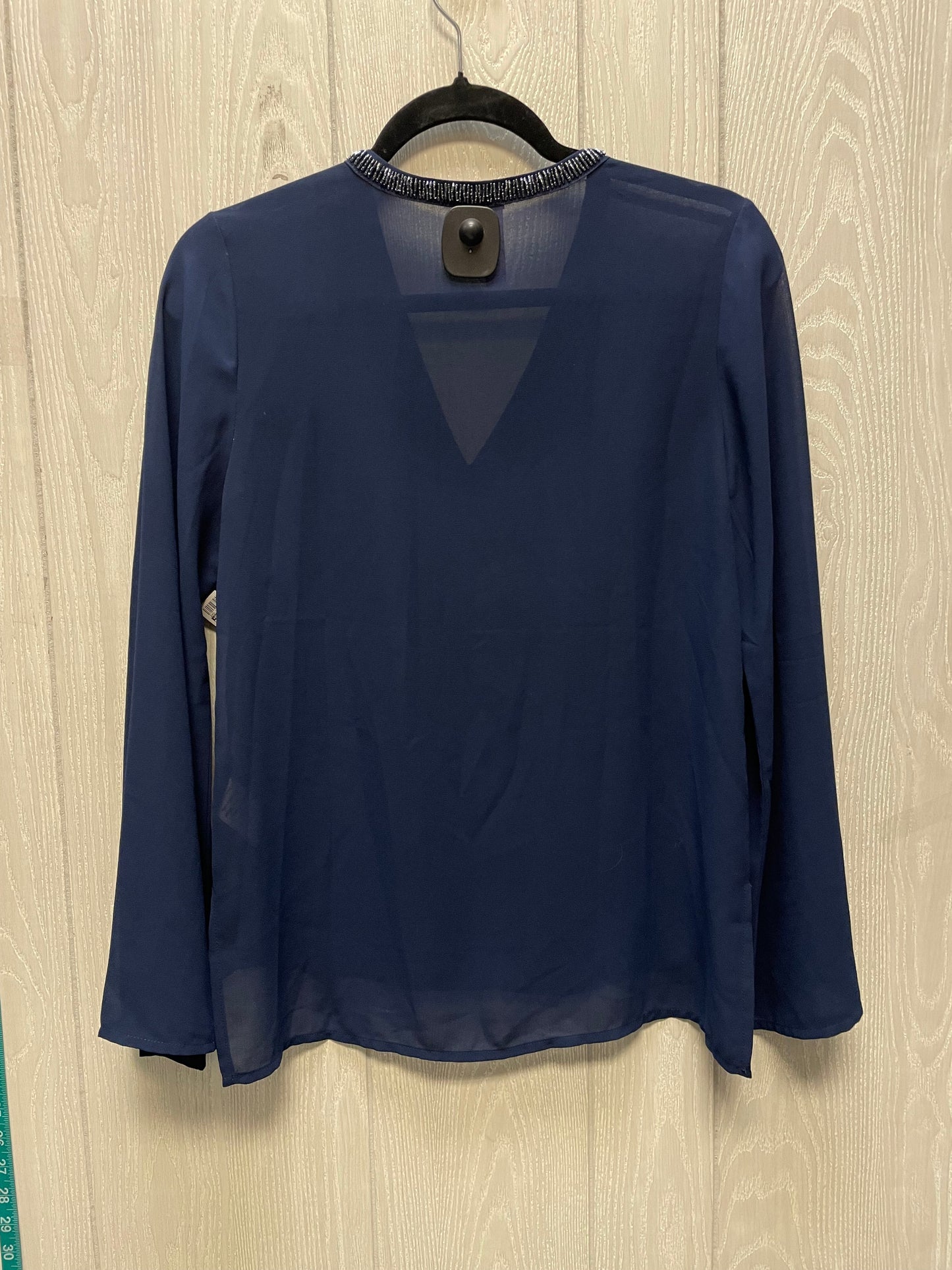 Blouse Long Sleeve By Alya In Navy, Size: S