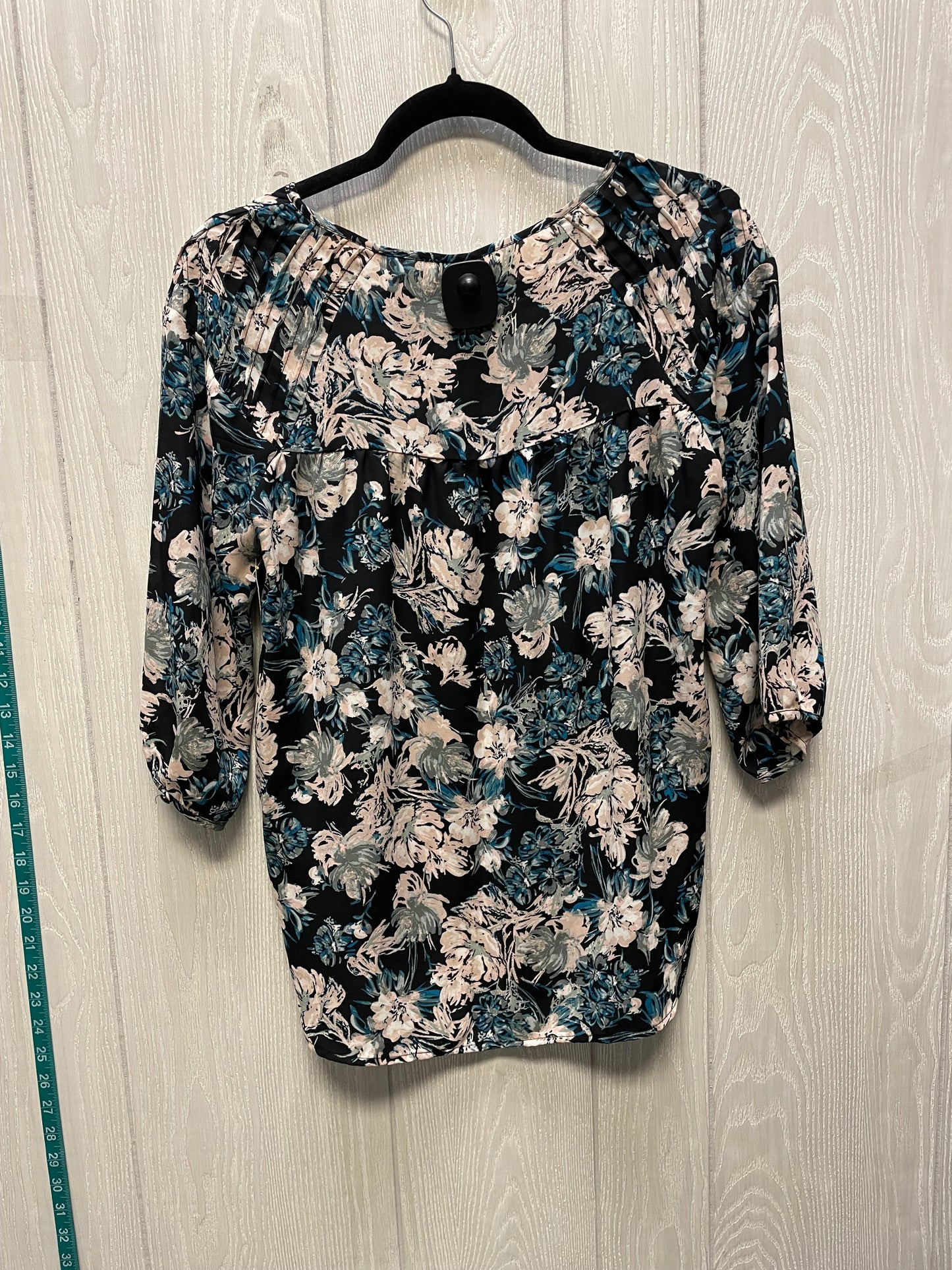 Blouse 3/4 Sleeve By Lc Lauren Conrad In Floral Print, Size: S