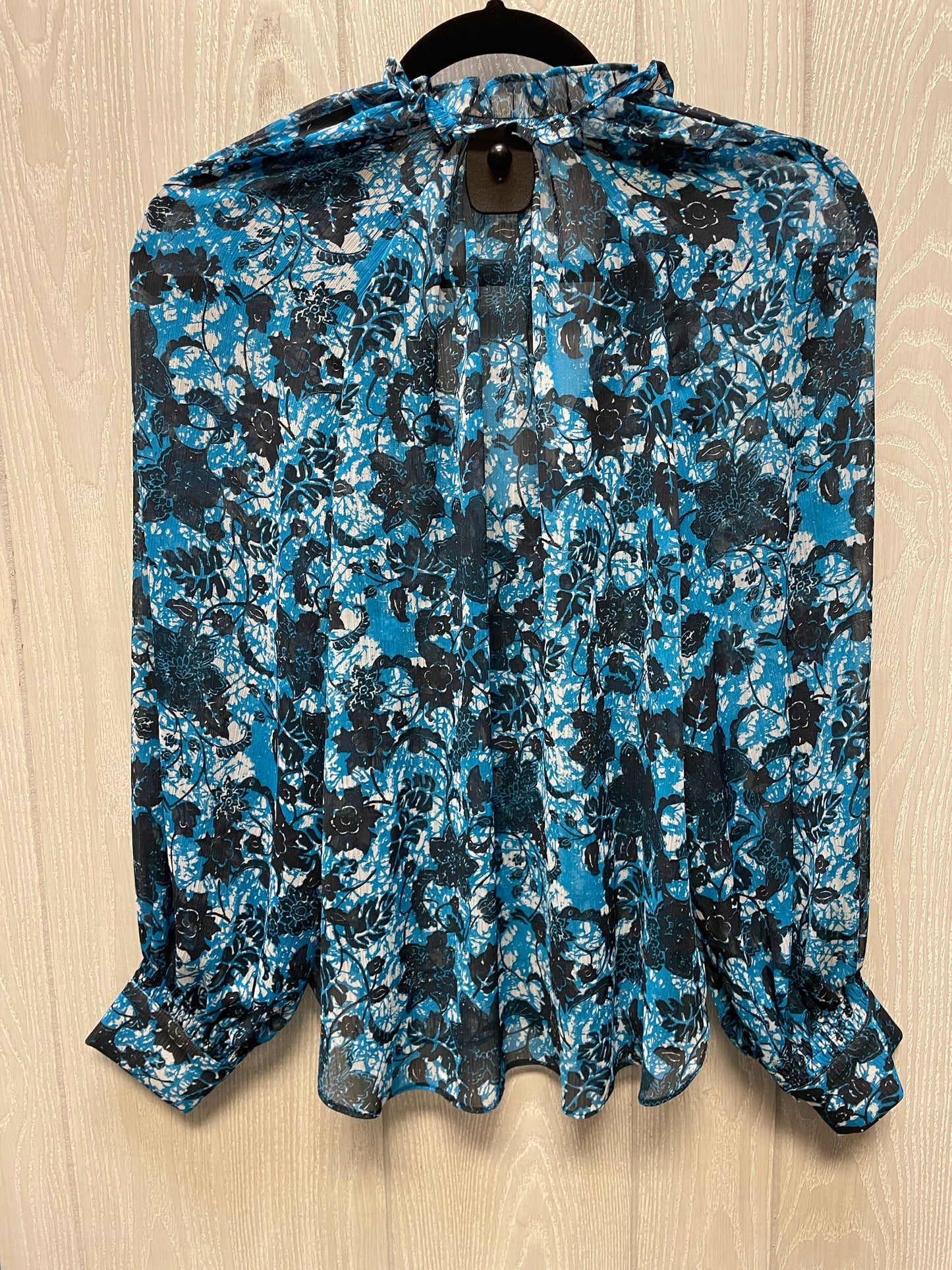 Blouse Long Sleeve By Anthropologie In Blue, Size: S