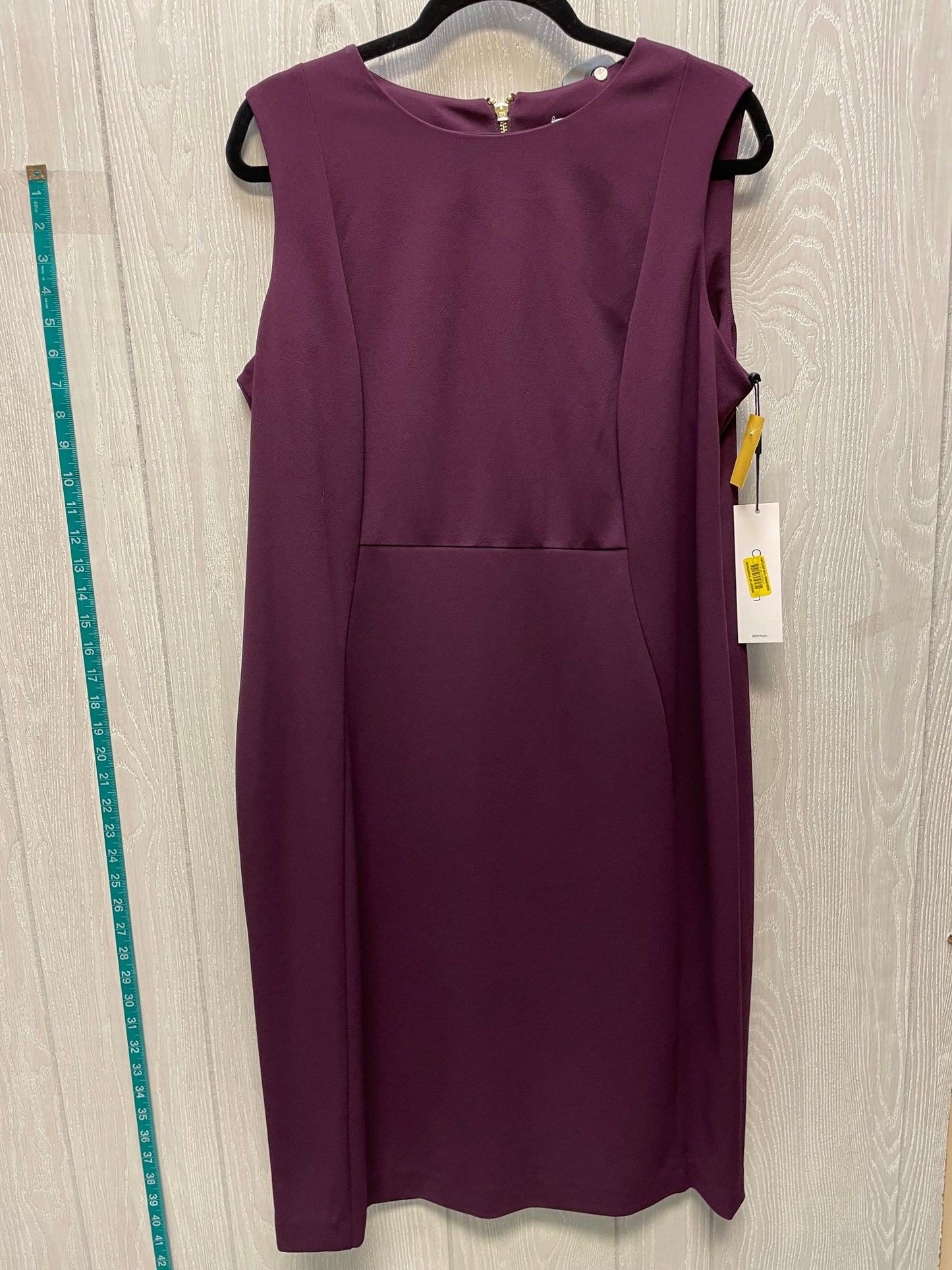 Dress Work By Calvin Klein In Purple, Size: L