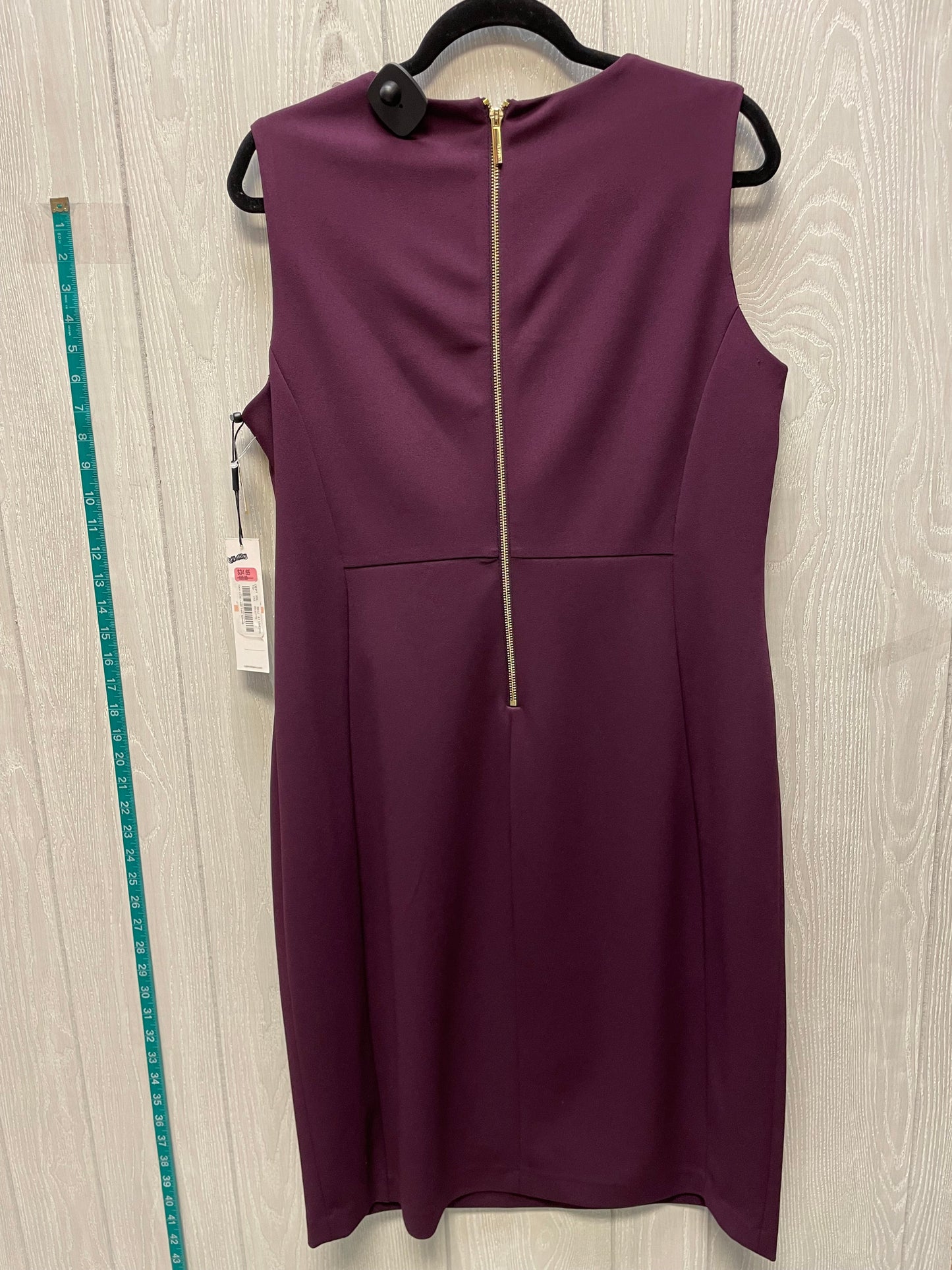 Dress Work By Calvin Klein In Purple, Size: L