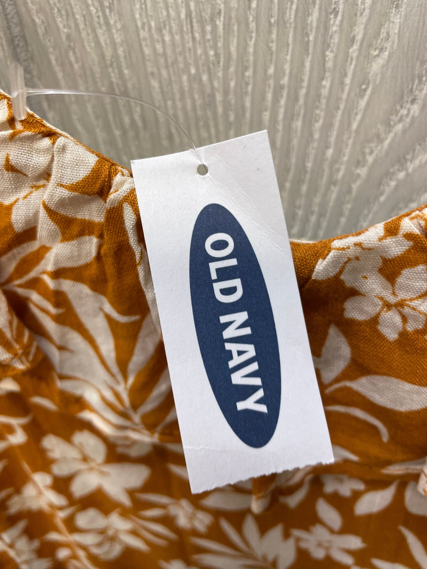 Dress Casual Short By Old Navy In Cream & Orange, Size: L