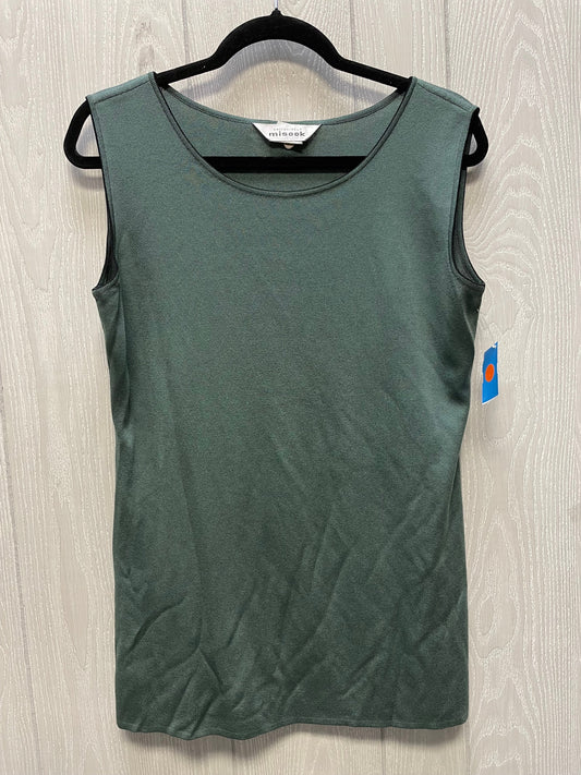 Top Sleeveless By Misook In Green, Size: M