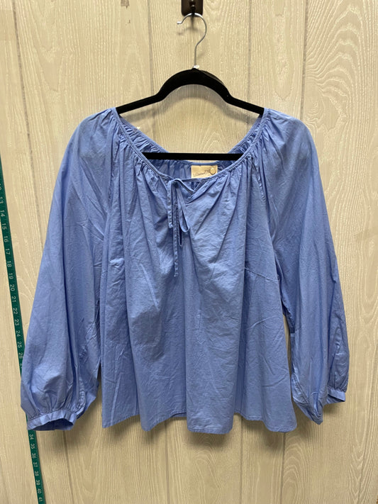 Top Long Sleeve By Universal Thread In Blue, Size: 1x