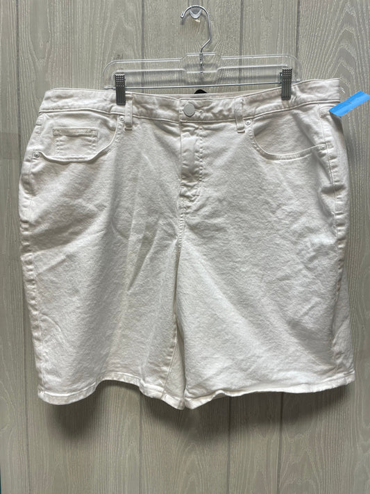 Shorts By Lane Bryant In White Denim, Size: 20