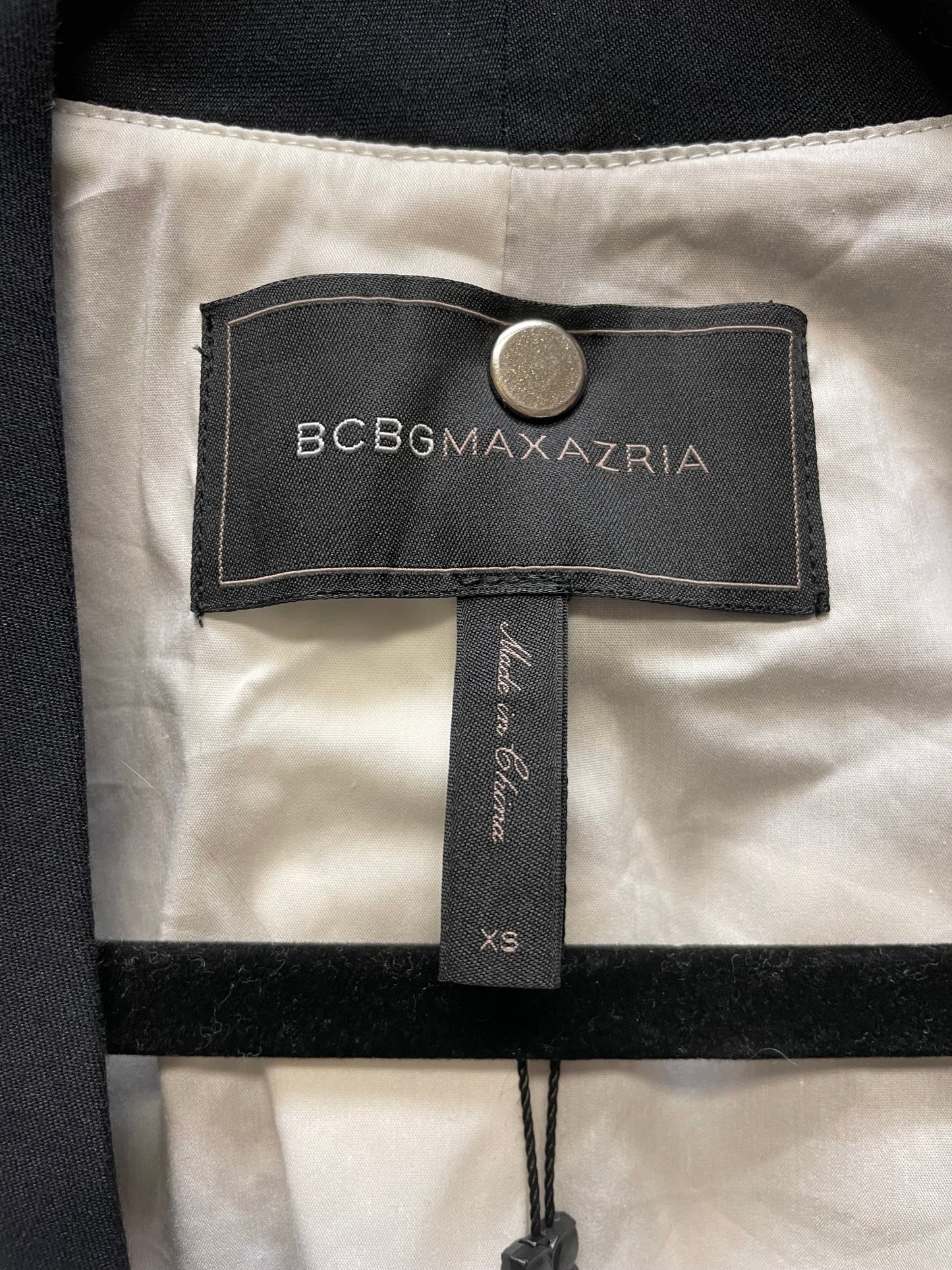 Blazer By Bcbgmaxazria In Black & Cream, Size: Xs