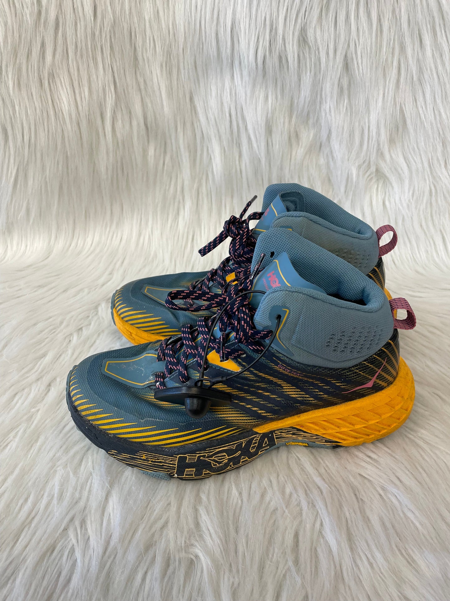 Boots Hiking By Hoka In Blue & Orange, Size: 6.5