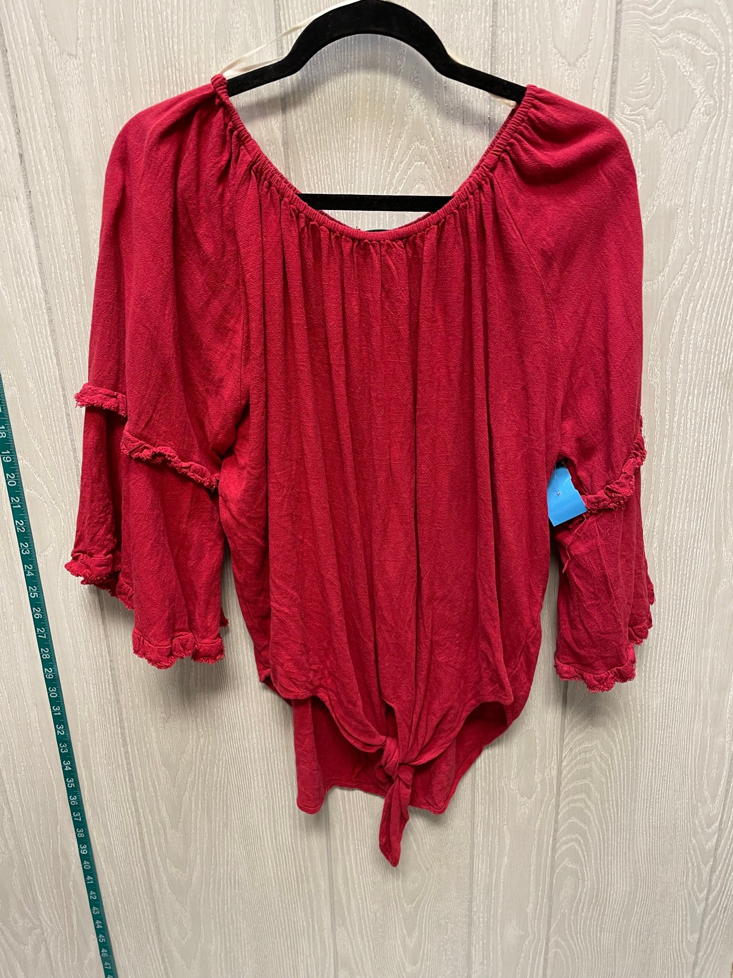 Blouse Long Sleeve By Umgee In Red, Size: S