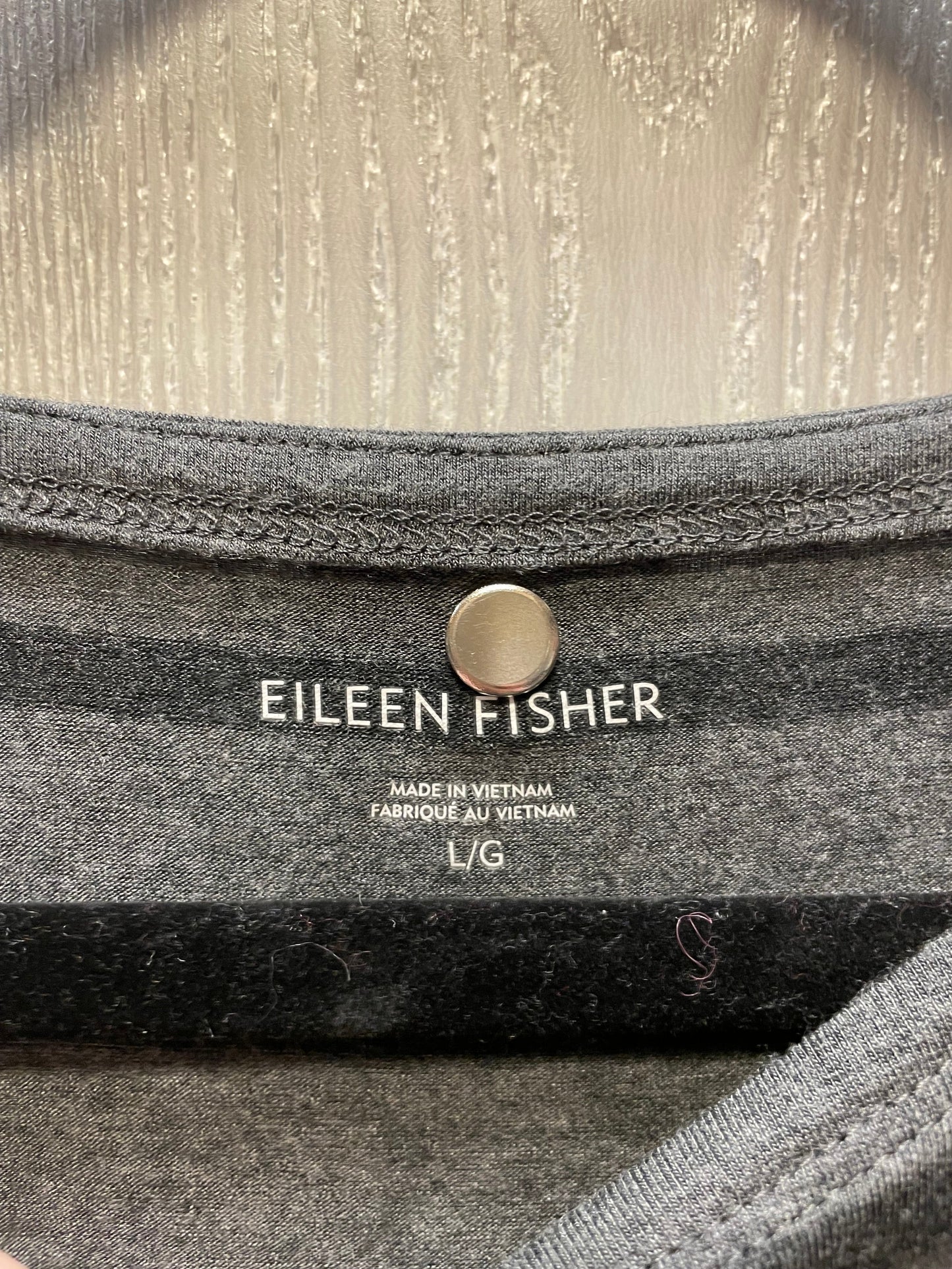 Tunic Long Sleeve By Eileen Fisher In Striped Pattern, Size: L