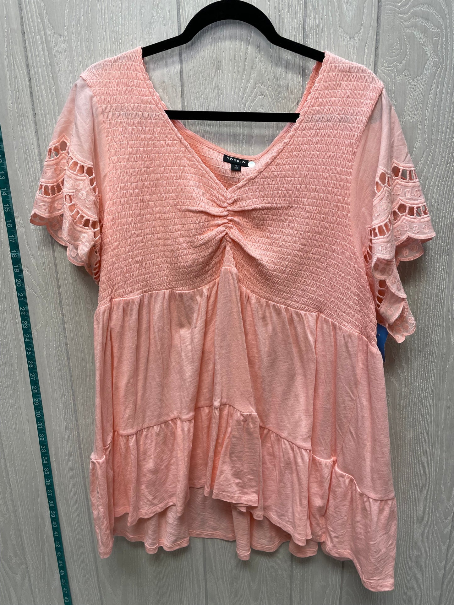 Top Short Sleeve By Torrid In Pink, Size: 3x