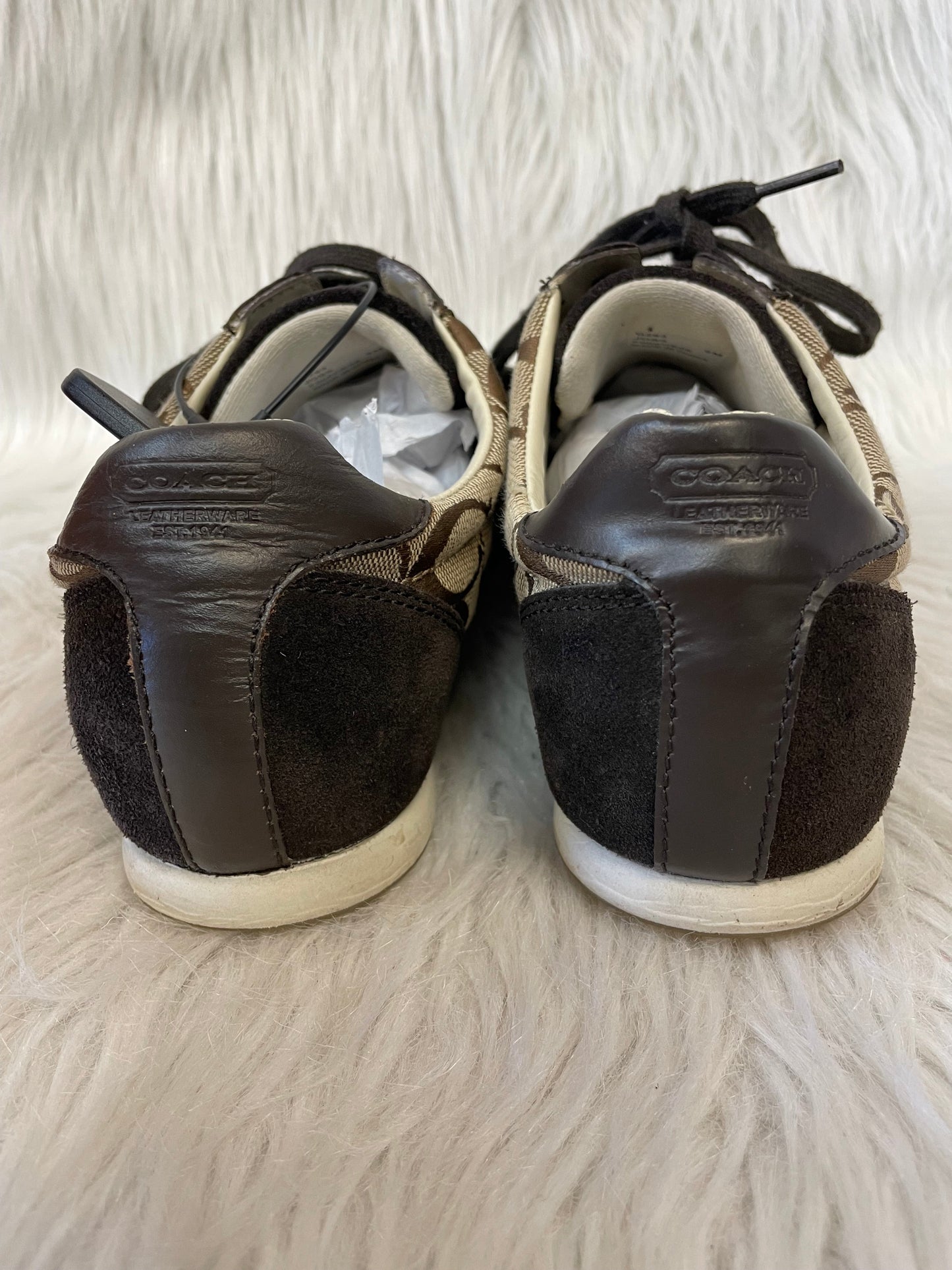 Shoes Designer By Coach In Brown & Tan, Size: 9