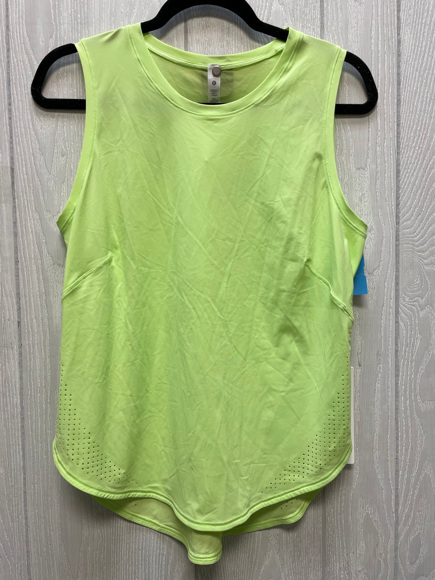 Athletic Tank Top By Lululemon In Green, Size: 8