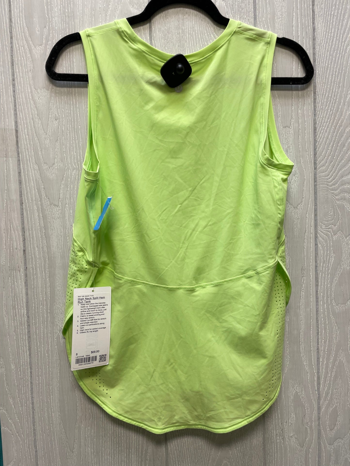 Athletic Tank Top By Lululemon In Green, Size: 8