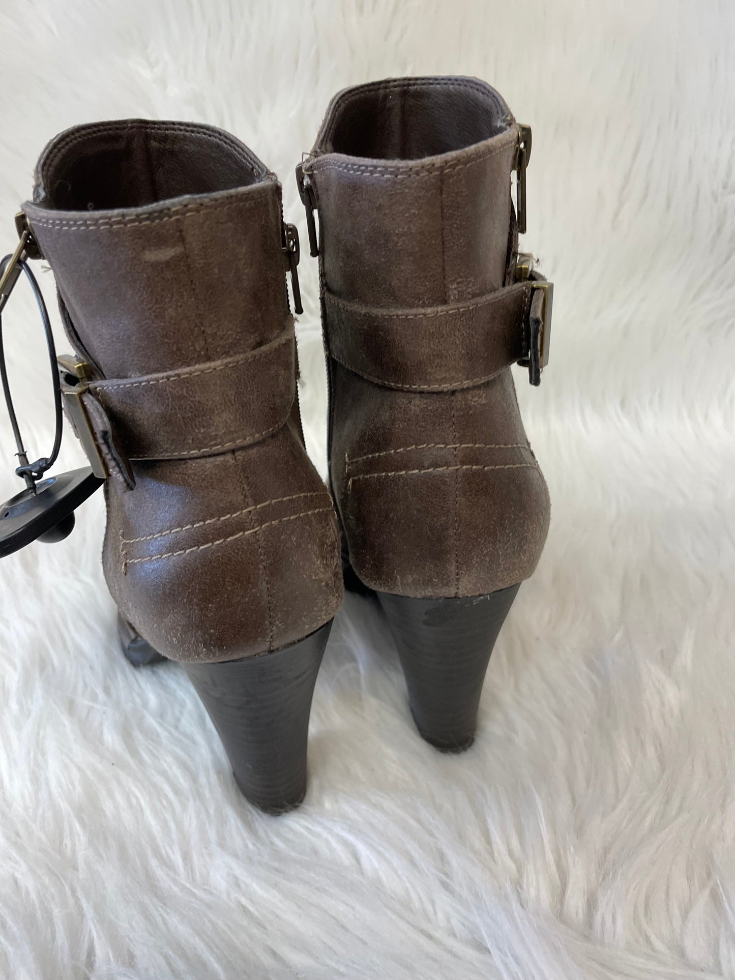 Boots Ankle Heels By White Mountain In Brown, Size: 8.5