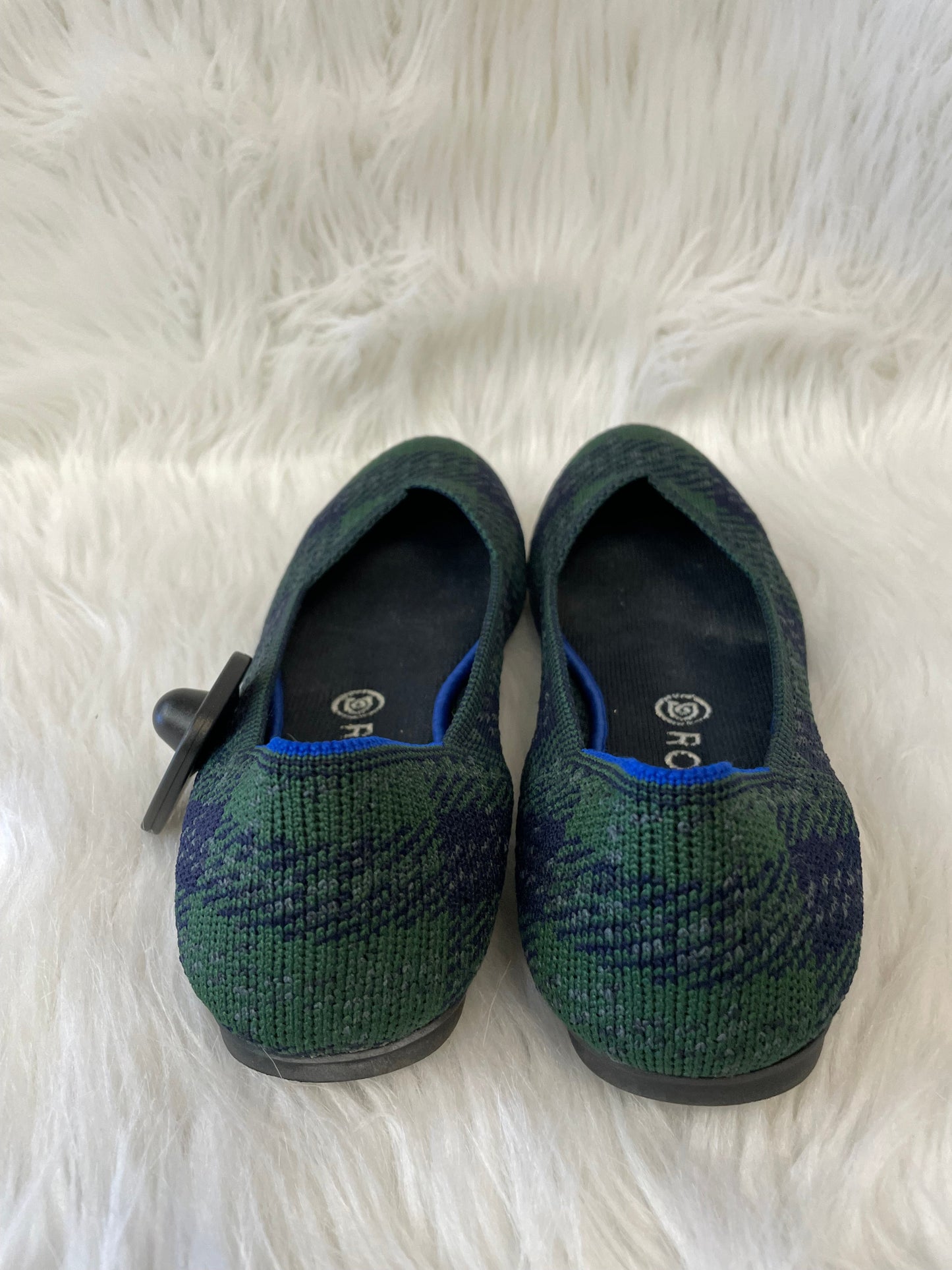 Shoes Flats By Rothys In Blue & Green, Size: 10