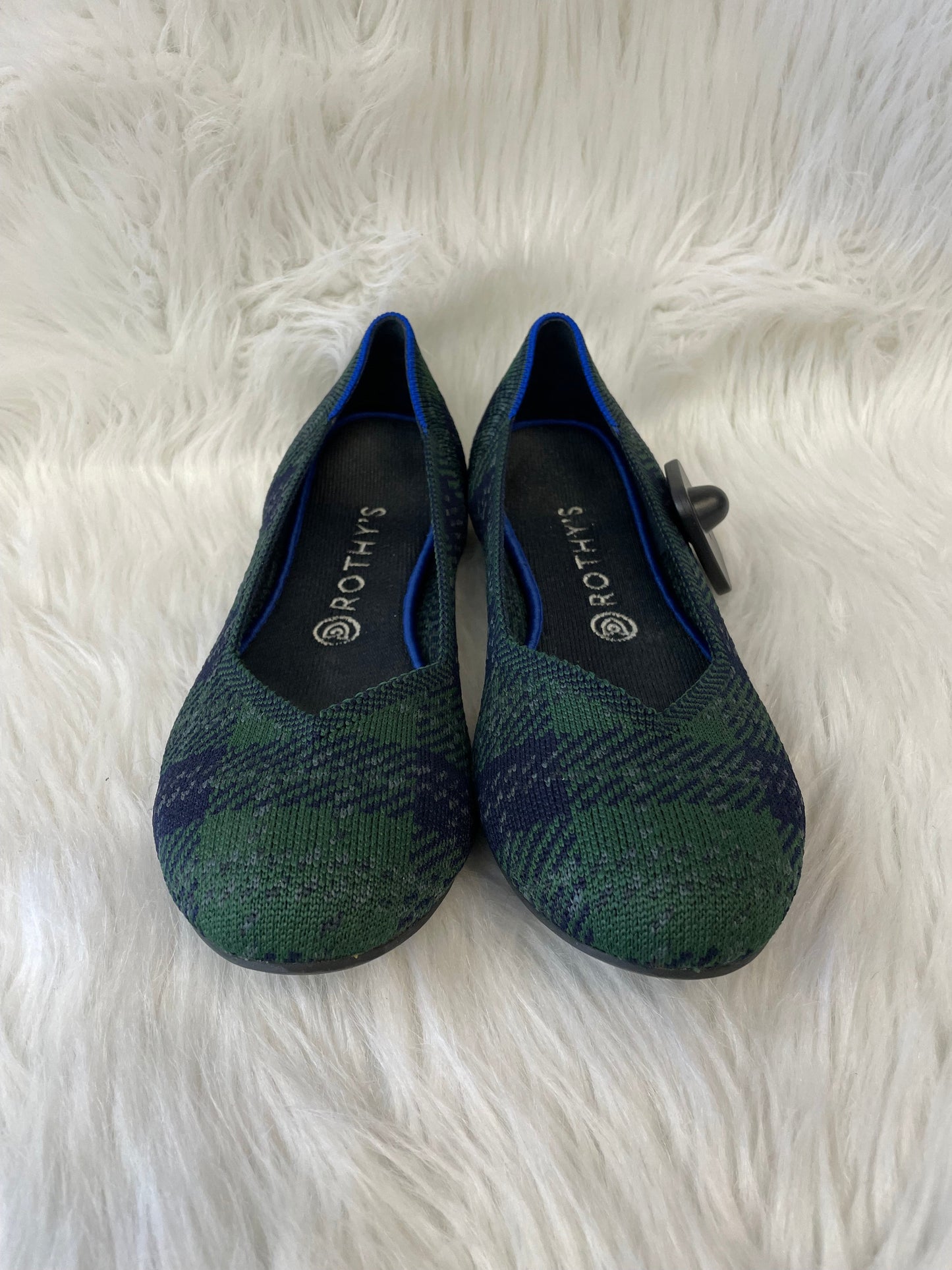 Shoes Flats By Rothys In Blue & Green, Size: 10