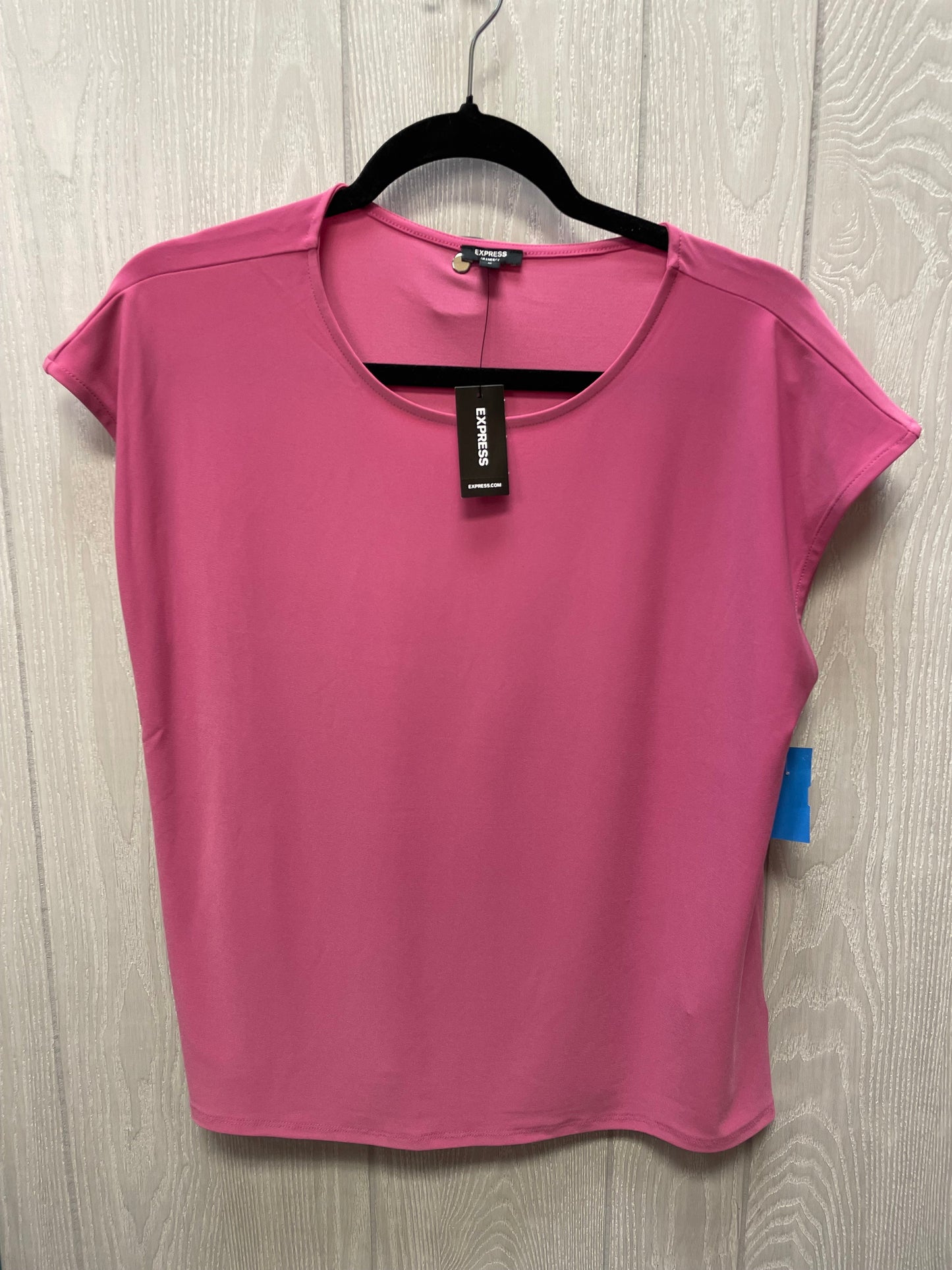 Blouse Short Sleeve By Express In Pink, Size: M