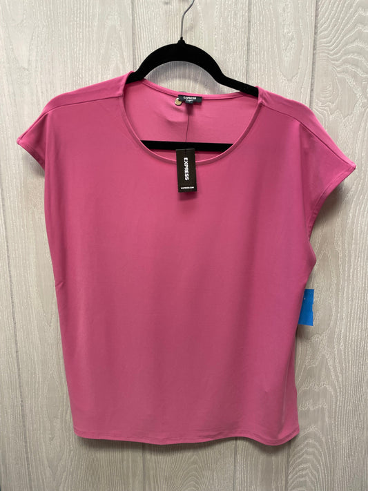 Blouse Short Sleeve By Express In Pink, Size: M