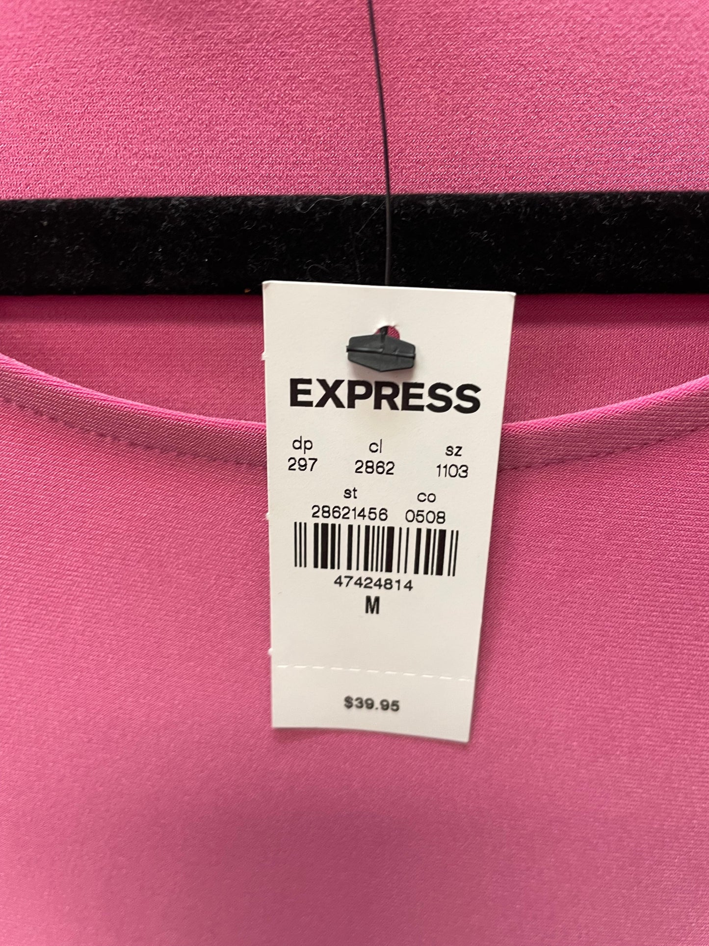 Blouse Short Sleeve By Express In Pink, Size: M