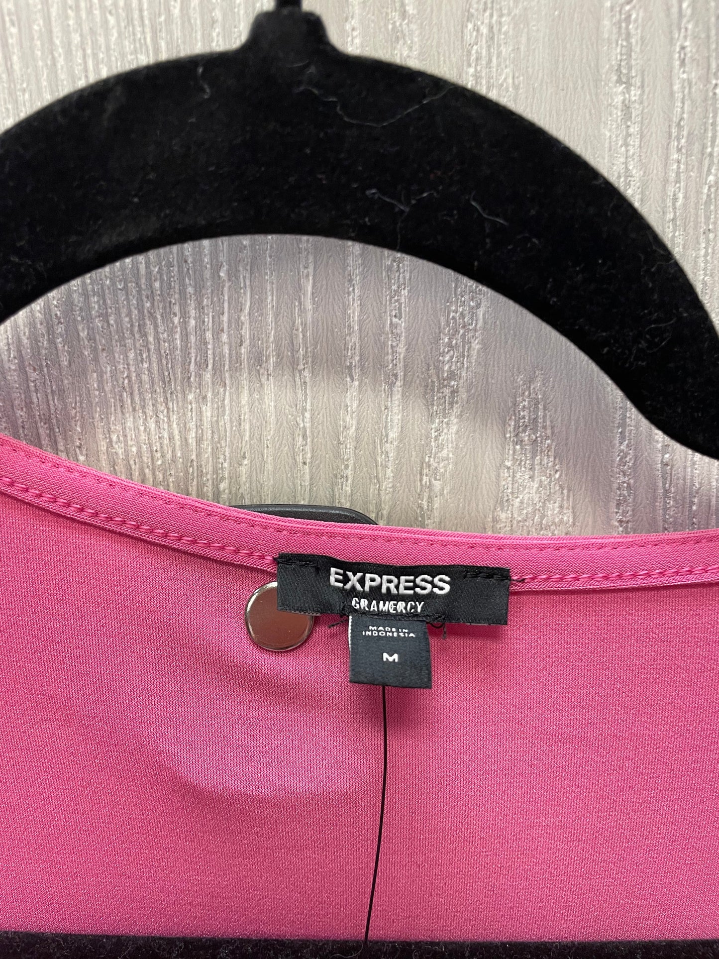 Blouse Short Sleeve By Express In Pink, Size: M