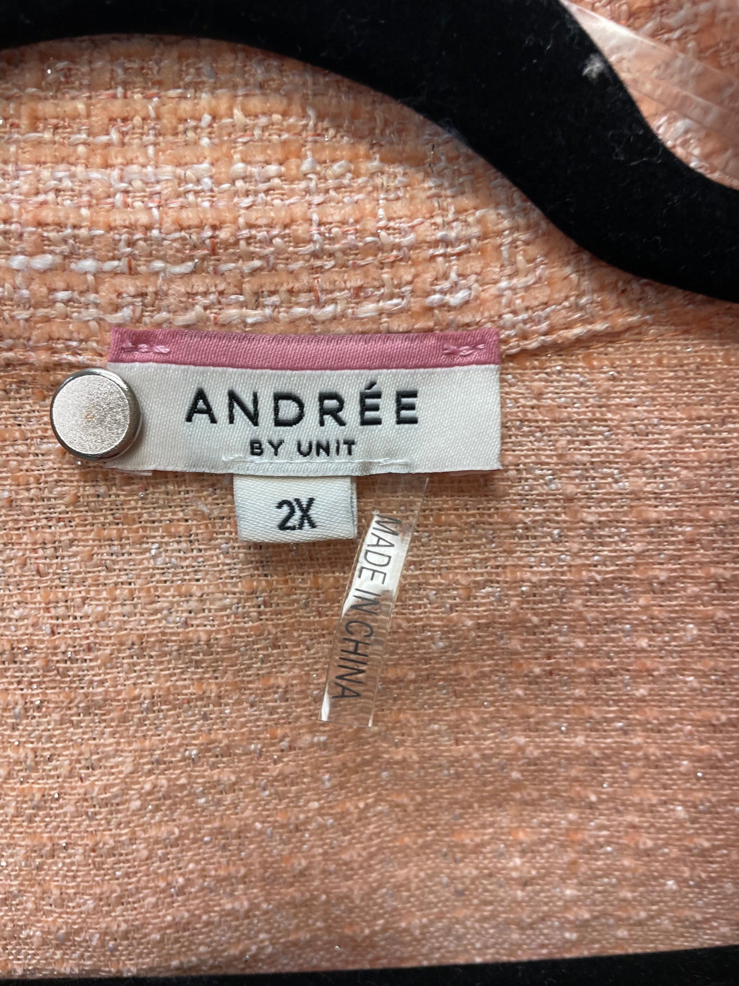 Blazer By Andree By Unit In Peach, Size: 2x