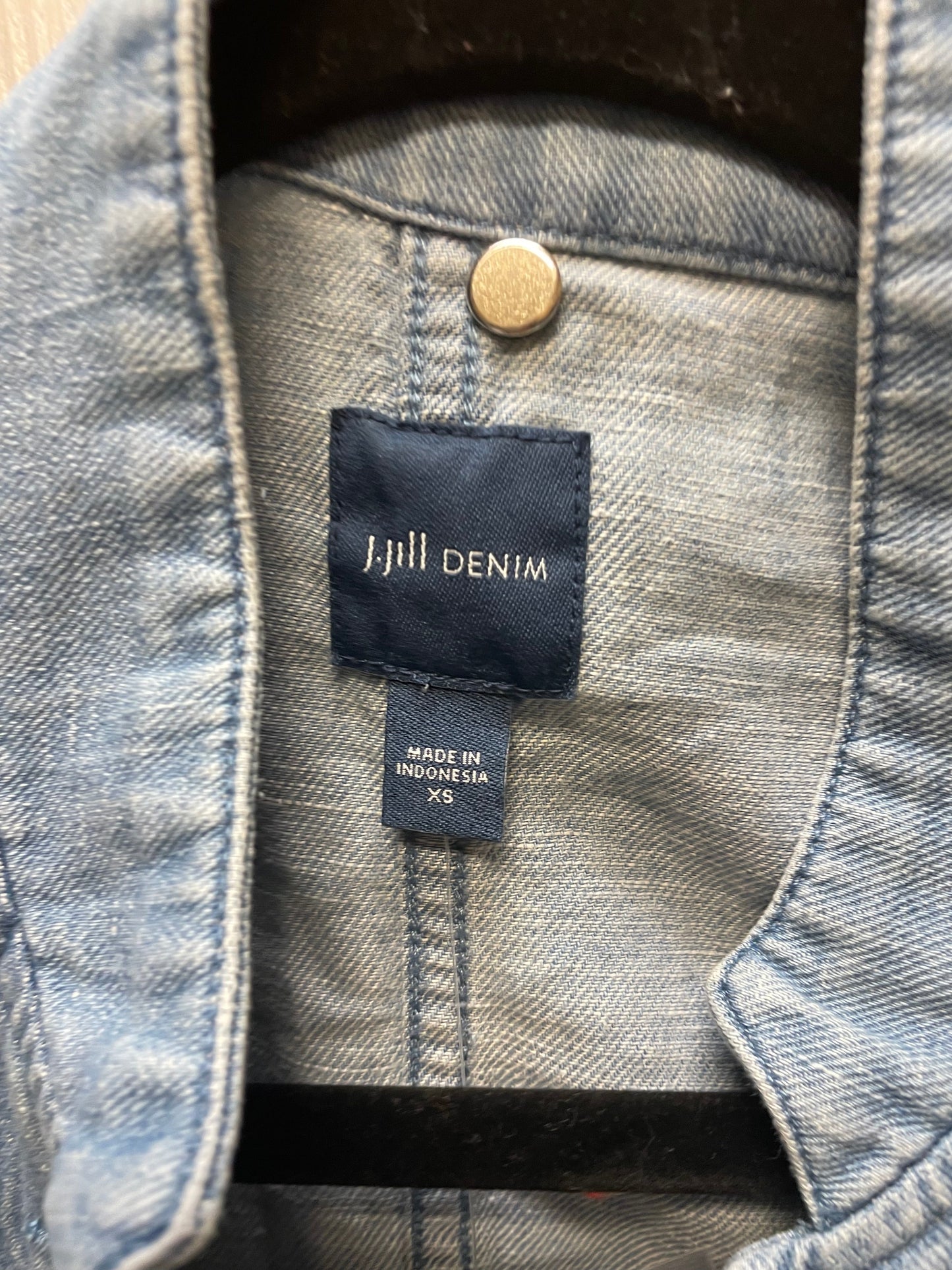 Jacket Denim By J. Jill In Blue Denim, Size: Xs