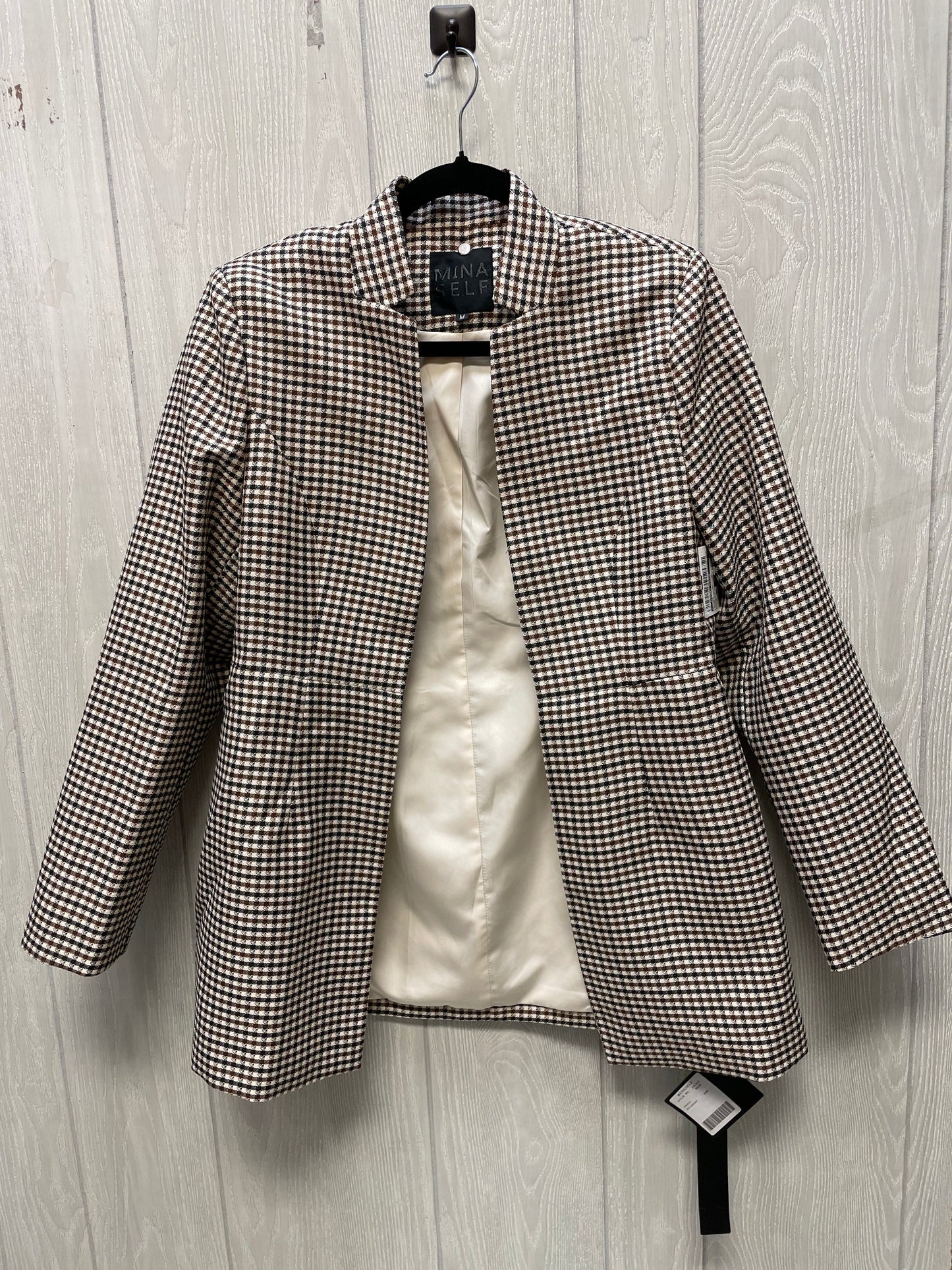 Blazer By mina self In Brown & Cream, Size: M