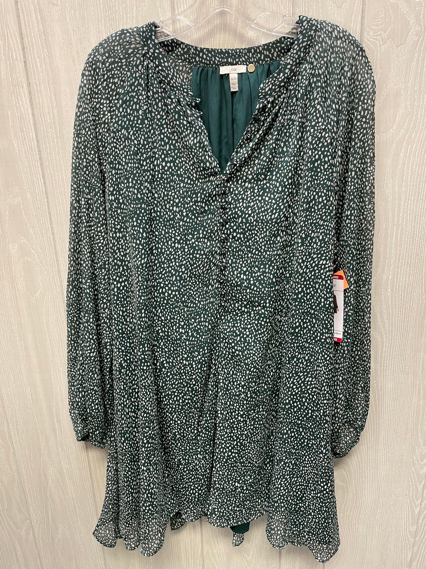 Dress Casual Short By Joie In Green & White, Size: Xl