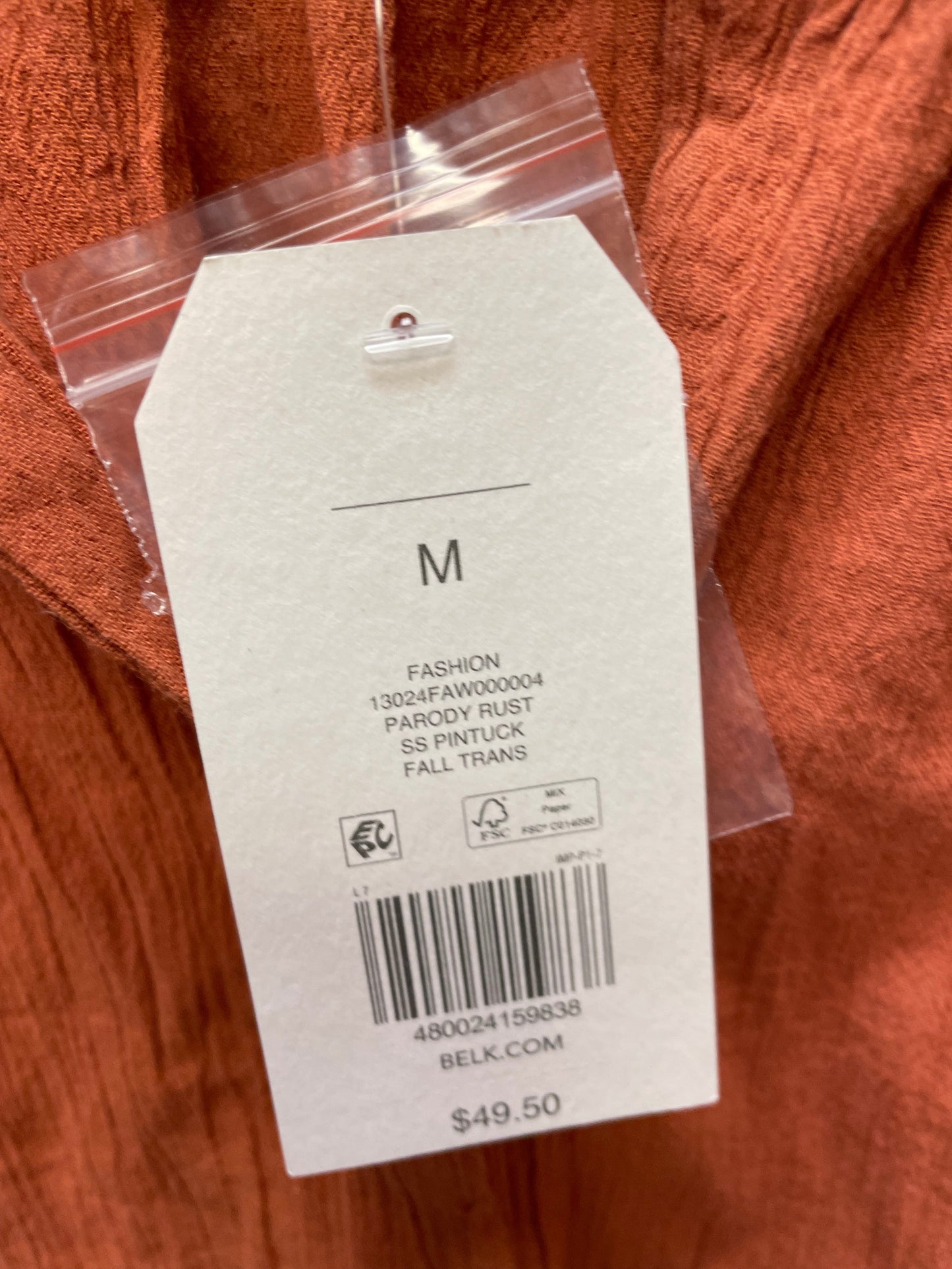 Top Short Sleeve By Wonderly In Orange, Size: M