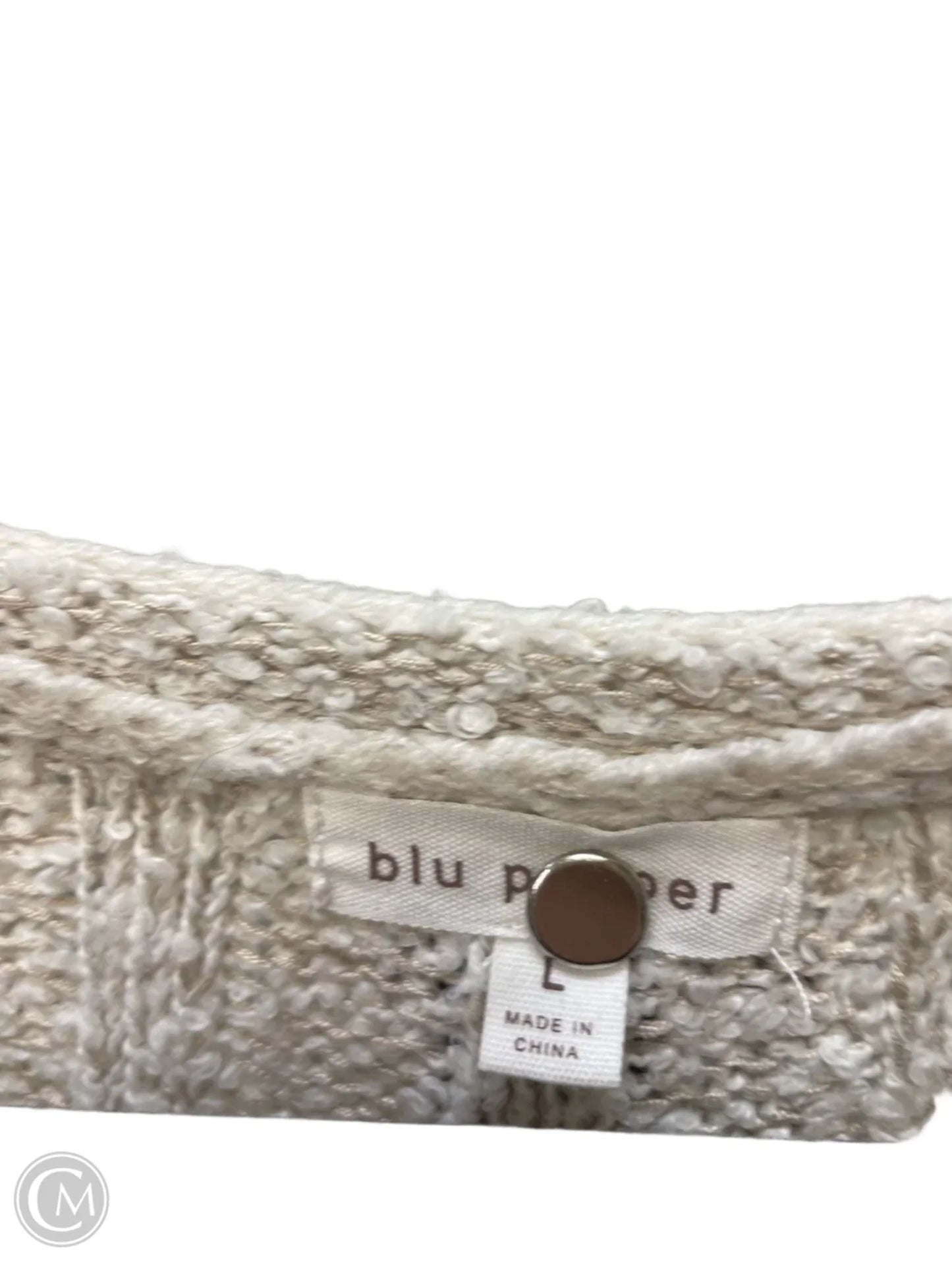 Sweater By Blu Pepper In Tan, Size: L