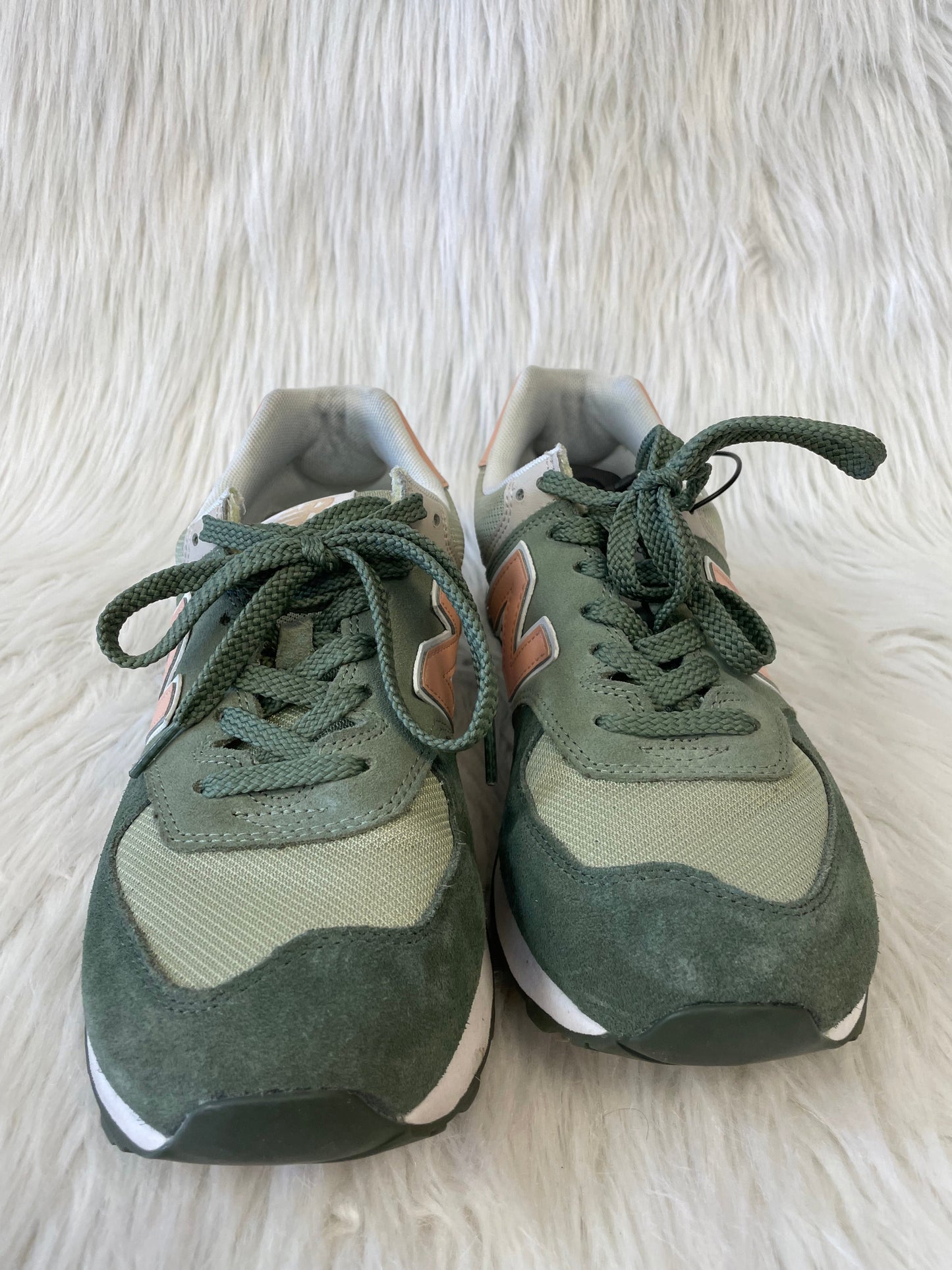 Shoes Sneakers By New Balance In Green & Tan, Size: 10