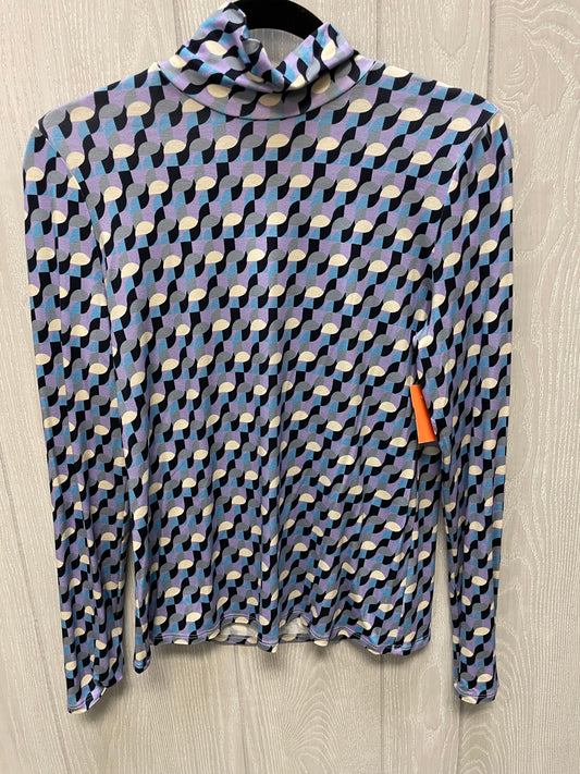 Top Long Sleeve Luxury Designer By St. John In Blue & Purple, Size: M