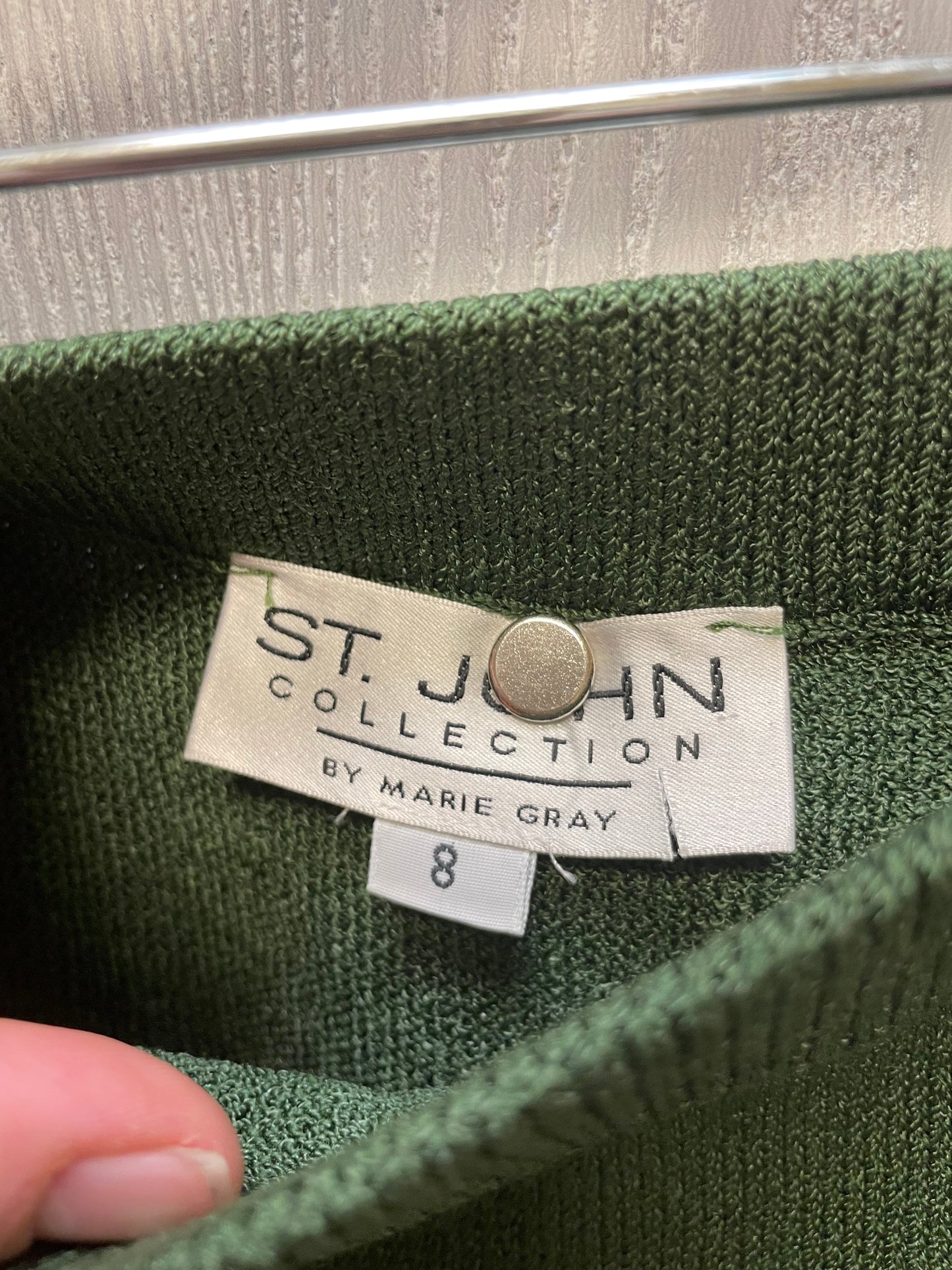 Skirt Luxury Designer By St John Collection In Green, Size: 8