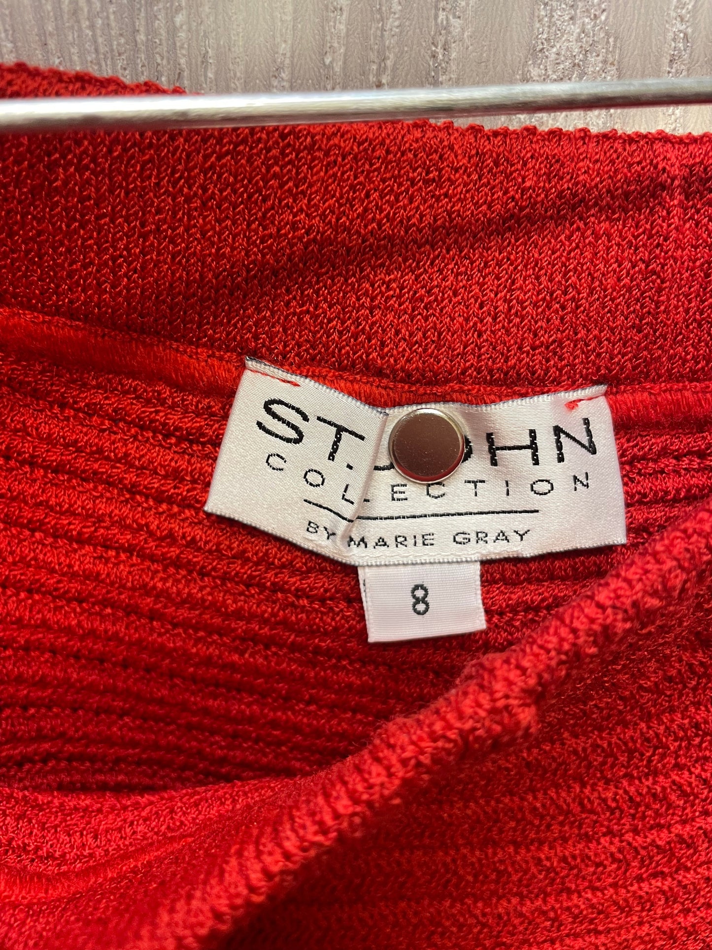 Skirt Luxury Designer By St John Collection In Red, Size: 8