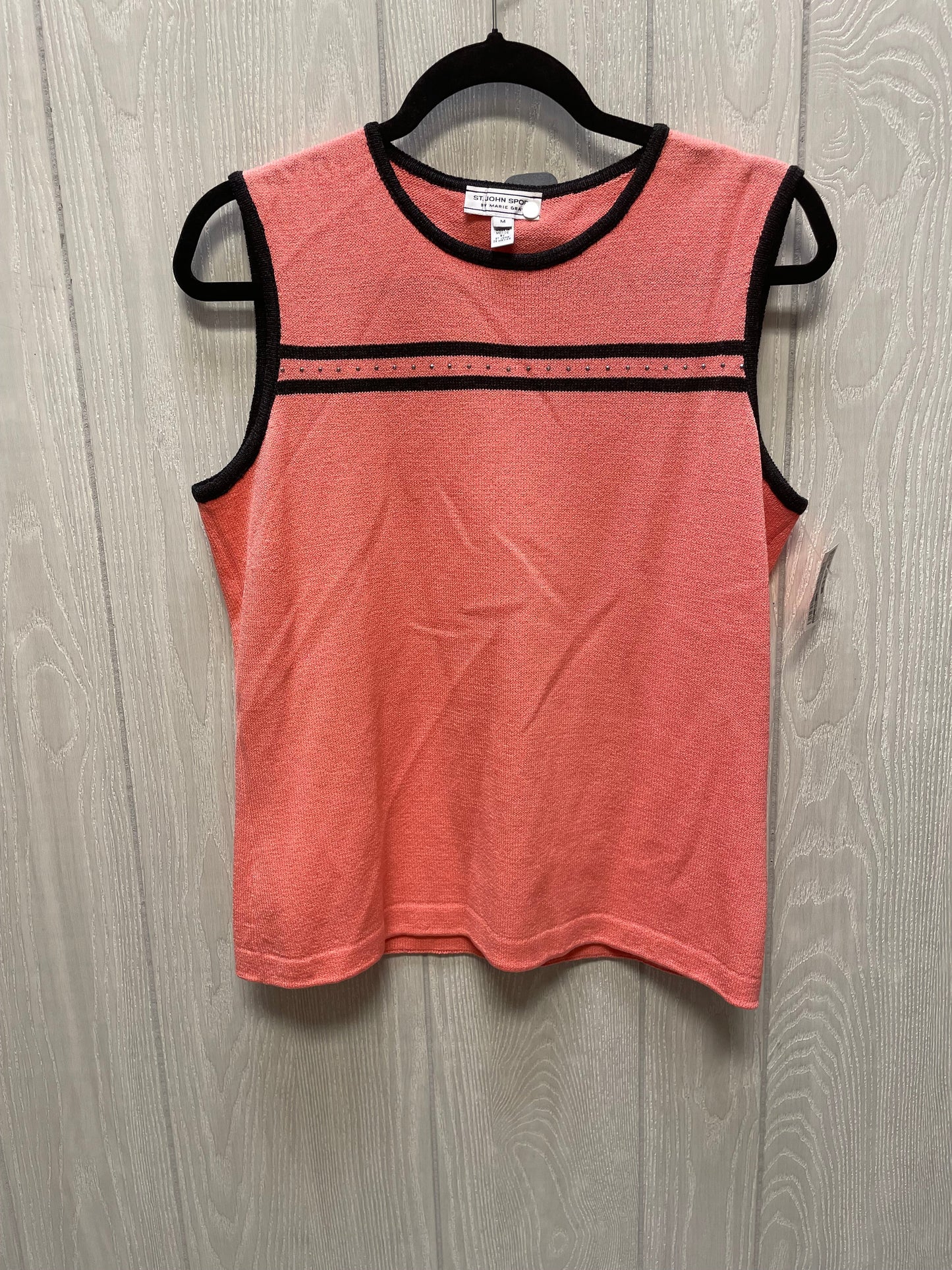 Top Sleeveless Luxury Designer By St. John In Pink, Size: M