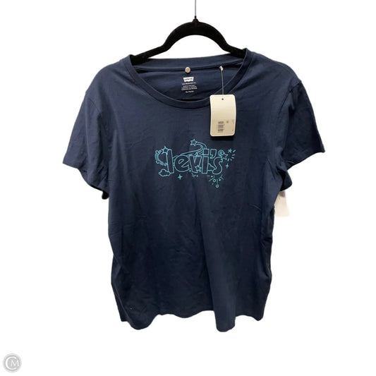 Top Short Sleeve By Levis In Navy, Size: Xl