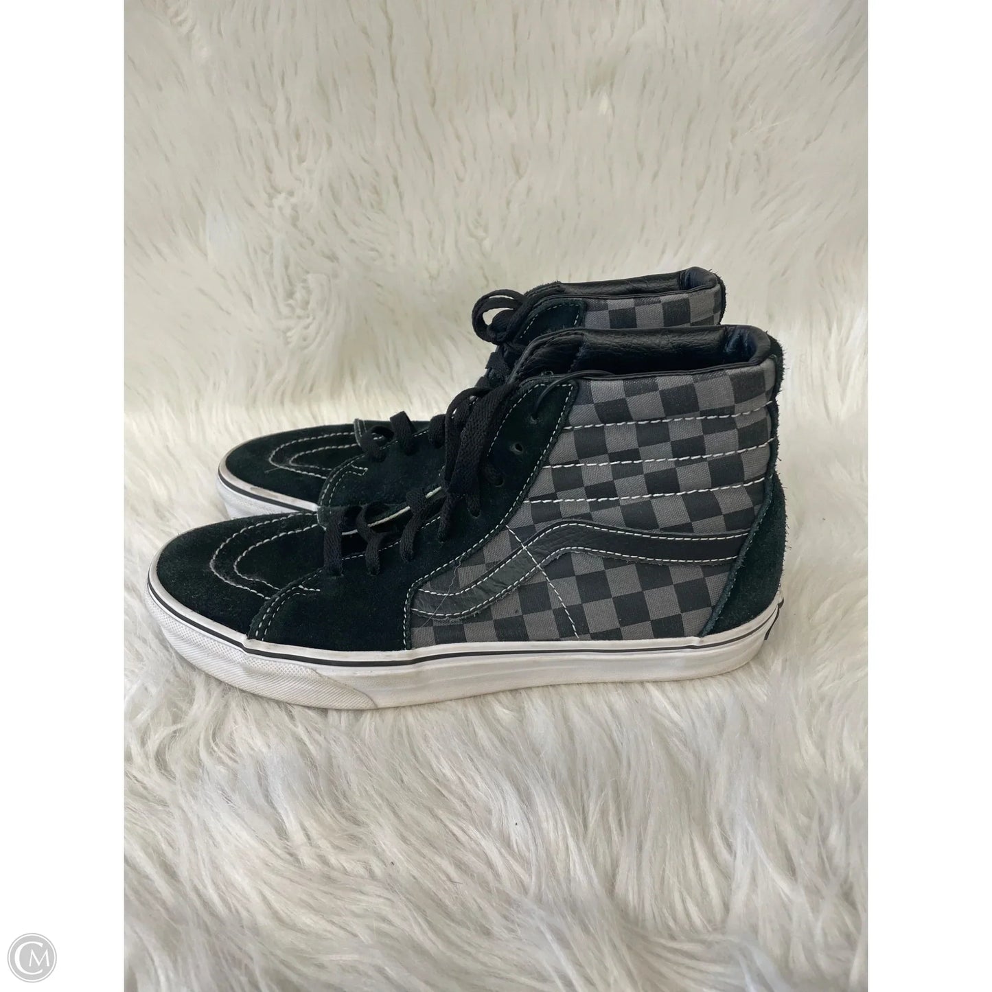 Shoes Sneakers By Vans In Black & Grey, Size: 9