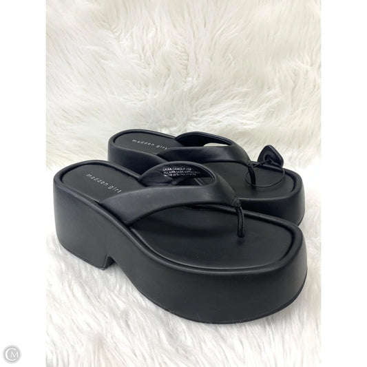 Sandals Heels Platform By Madden Girl In Black, Size: 10