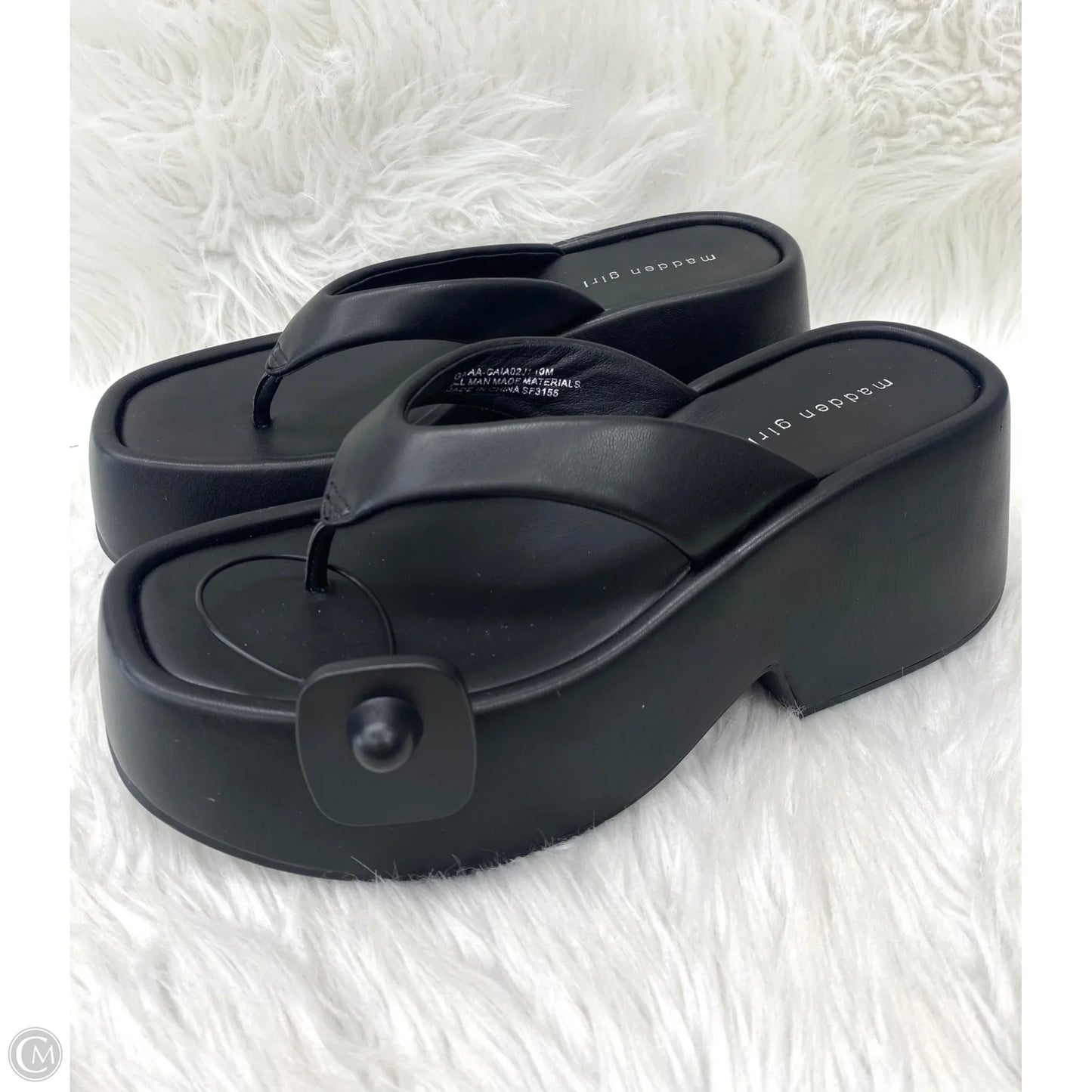 Sandals Heels Platform By Madden Girl In Black, Size: 10